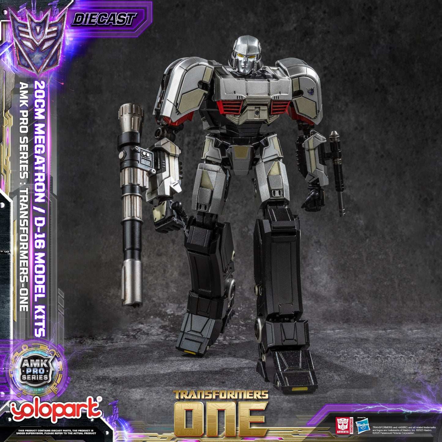 YOLOPARK Transformers One Megatron AMK PRO – D-16 & Final Form, 7.87-Inch, Light-Up