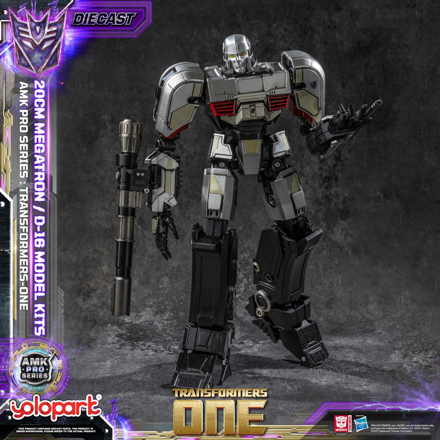 YOLOPARK Transformers One Megatron AMK PRO – D-16 & Final Form, 7.87-Inch, Light-Up