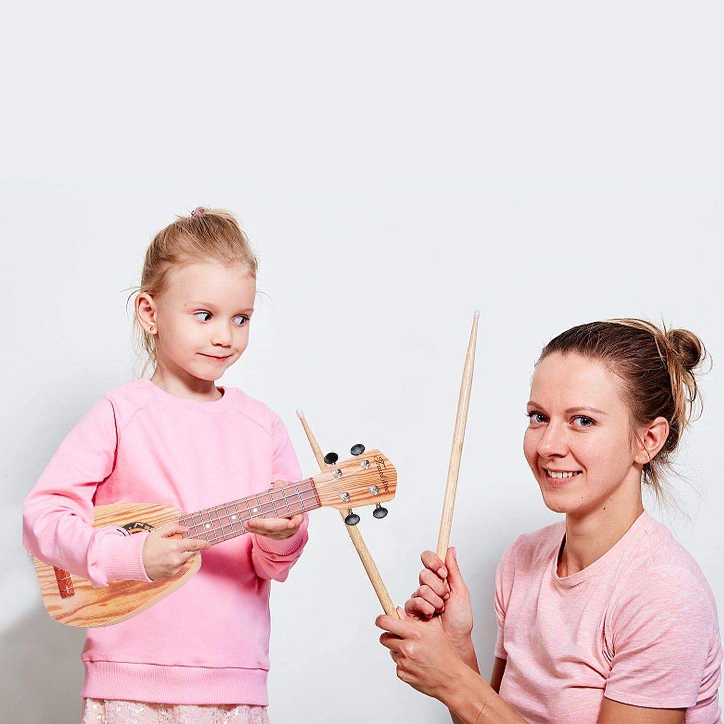 YOLOPLUS+ 17 Inch Kids Ukulele Toy – Safe, Lightweight Beginner Instrument with Strap & Tutorial