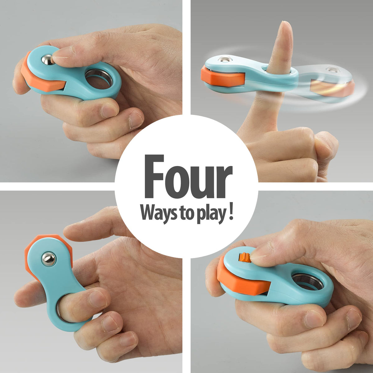 Yolscue Fidget Spinner Blue – Quiet Desk Toy for Adults & Teens, Focus & Stress Relief