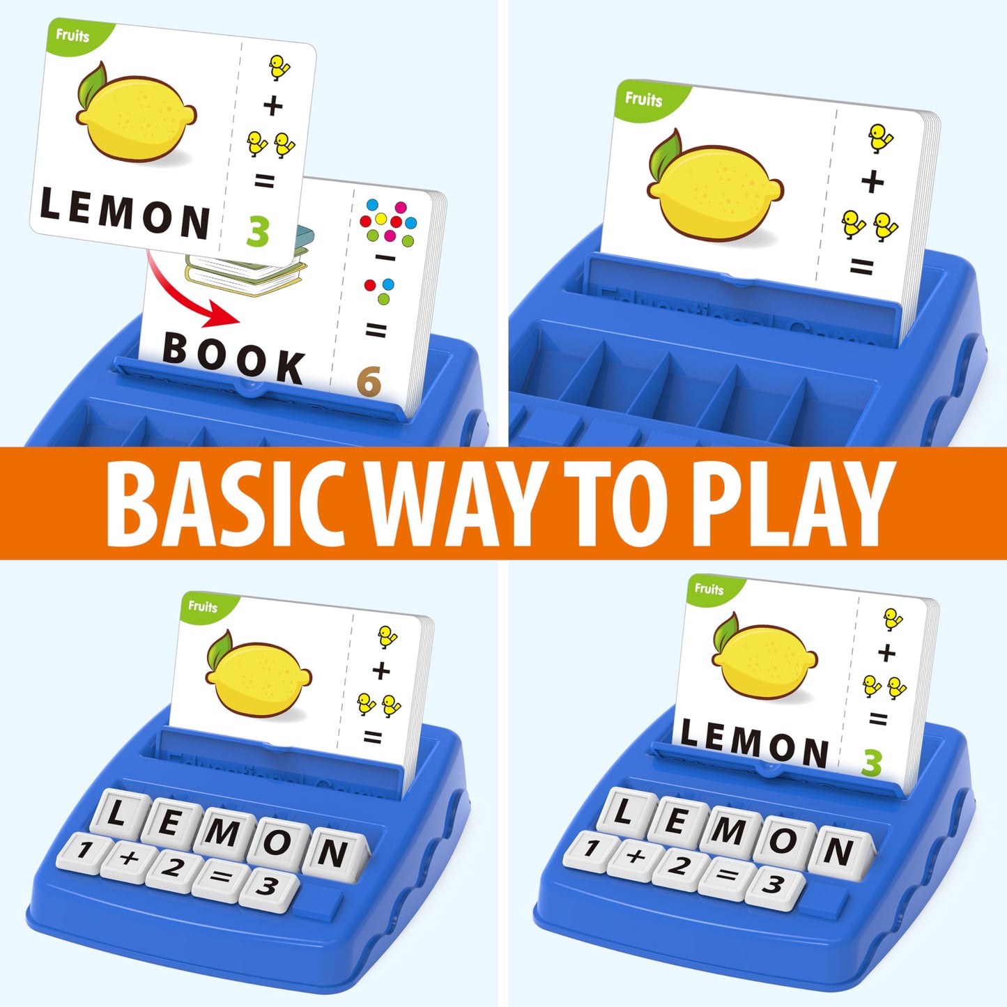 Yolscue Montessori Matching Letter Games – Alphabet & Math Toys for Ages 3-8 (Navy Blue)