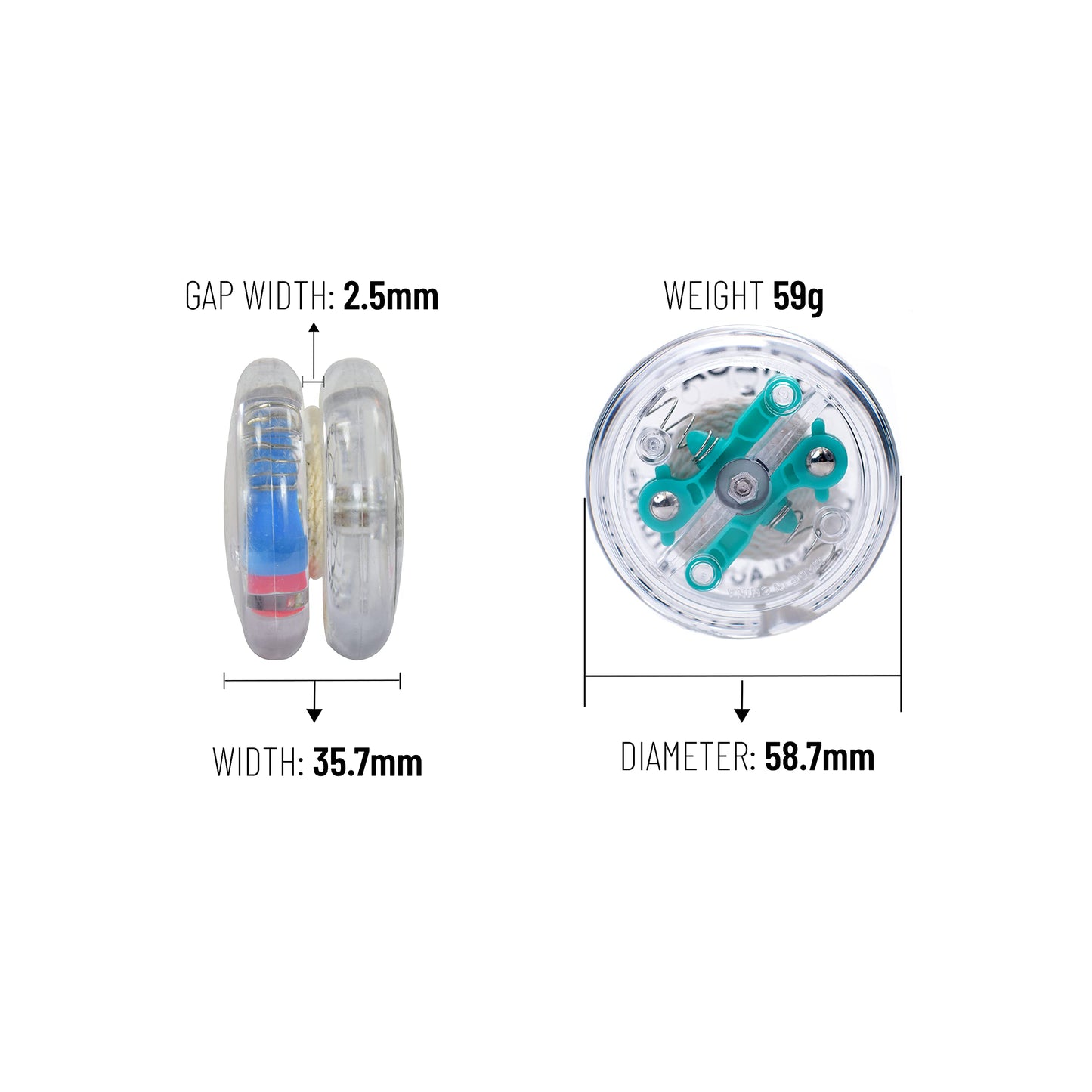 Yomega The Original Brain – Pro Auto Return Yo-Yo for Beginners (Clear)