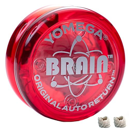 Yomega The Original Brain Yoyo - Auto Return Beginner Yoyo, Red, 3-Month Warranty