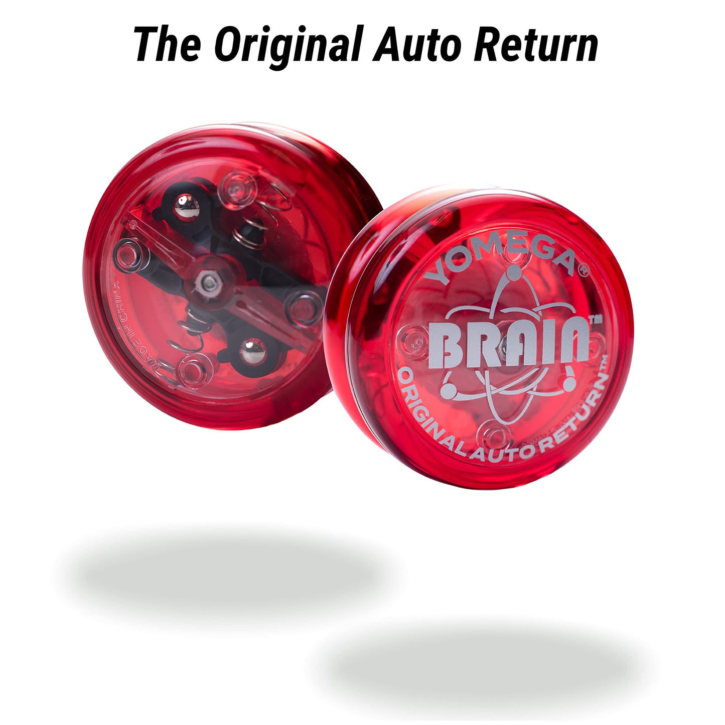 Yomega The Original Brain Yoyo - Auto Return Beginner Yoyo, Red, 3-Month Warranty