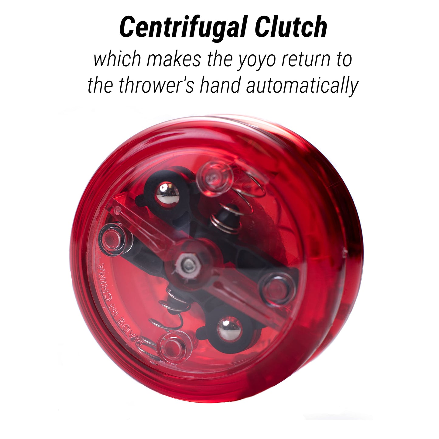 Yomega The Original Brain Yoyo - Auto Return Beginner Yoyo, Red, 3-Month Warranty