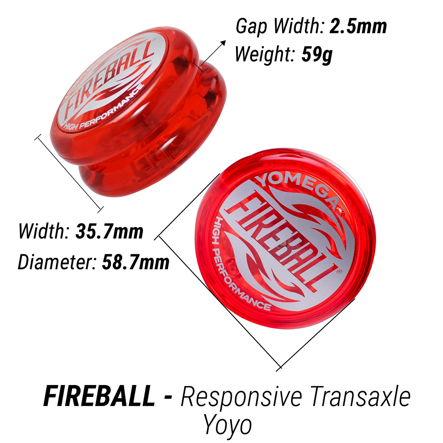 Yomega 3 Legendary Spinners: Brain Auto Return YoYo, Fireball Transaxle, Spectrum LED