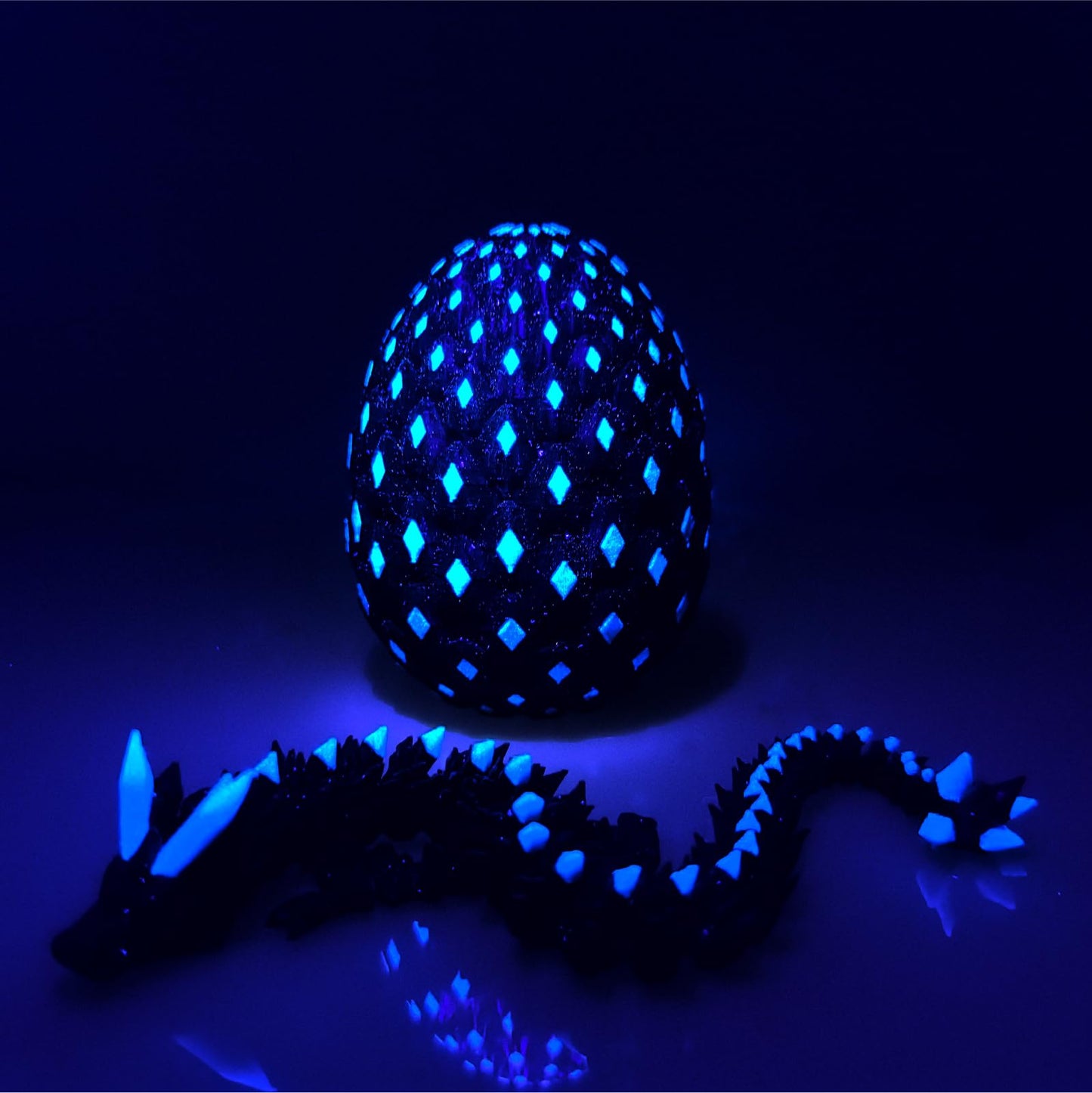 YonaaClin 3D Printed Dragon Egg with Dragon Inside – Glowing Night Light, Fidget Toy & Collectible