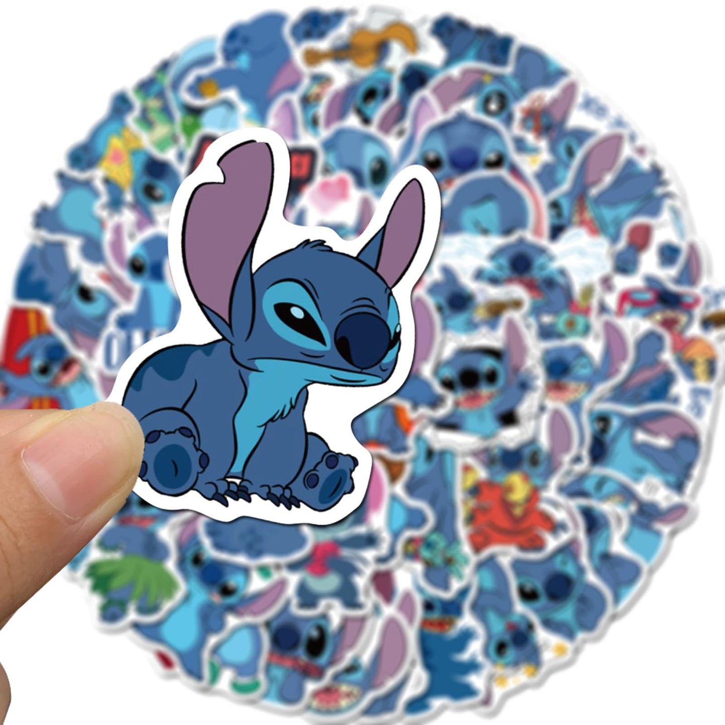YONGAI 50Pcs Stitch Sticker Set for Kids – Waterproof Cartoon Vinyl Decals