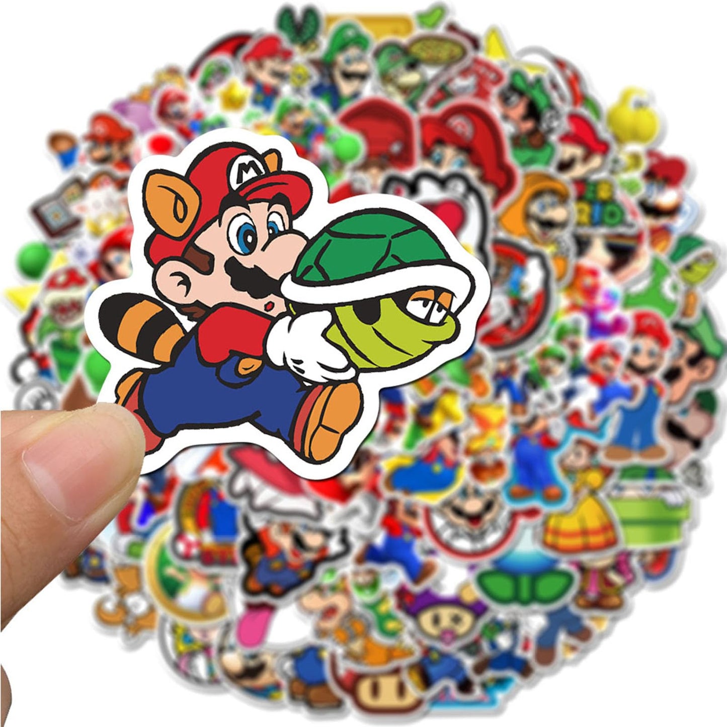 YONGAI 100Pcs Mario Sticker Pack – Waterproof Vinyl Decals for Water Bottles, Laptops & Skateboards