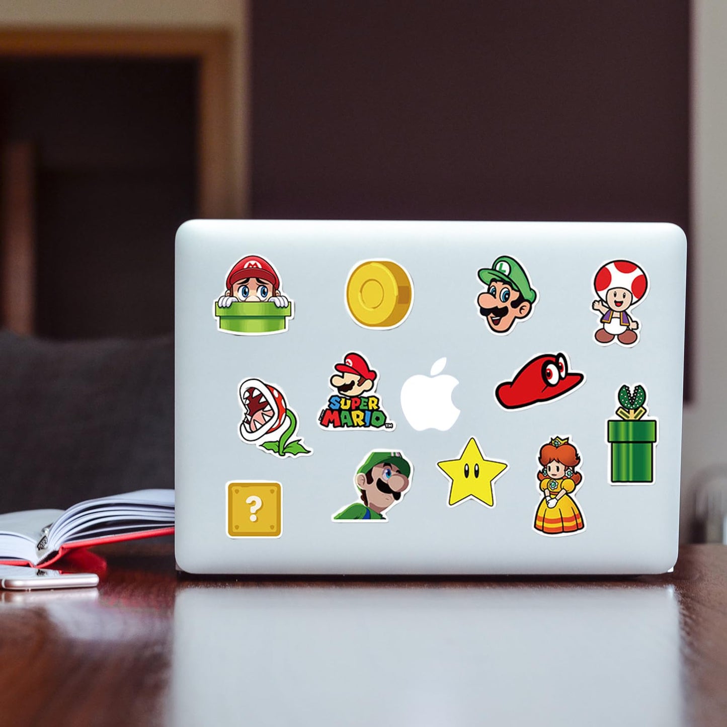 YONGAI 100Pcs Mario Sticker Pack – Waterproof Vinyl Decals for Water Bottles, Laptops & Skateboards