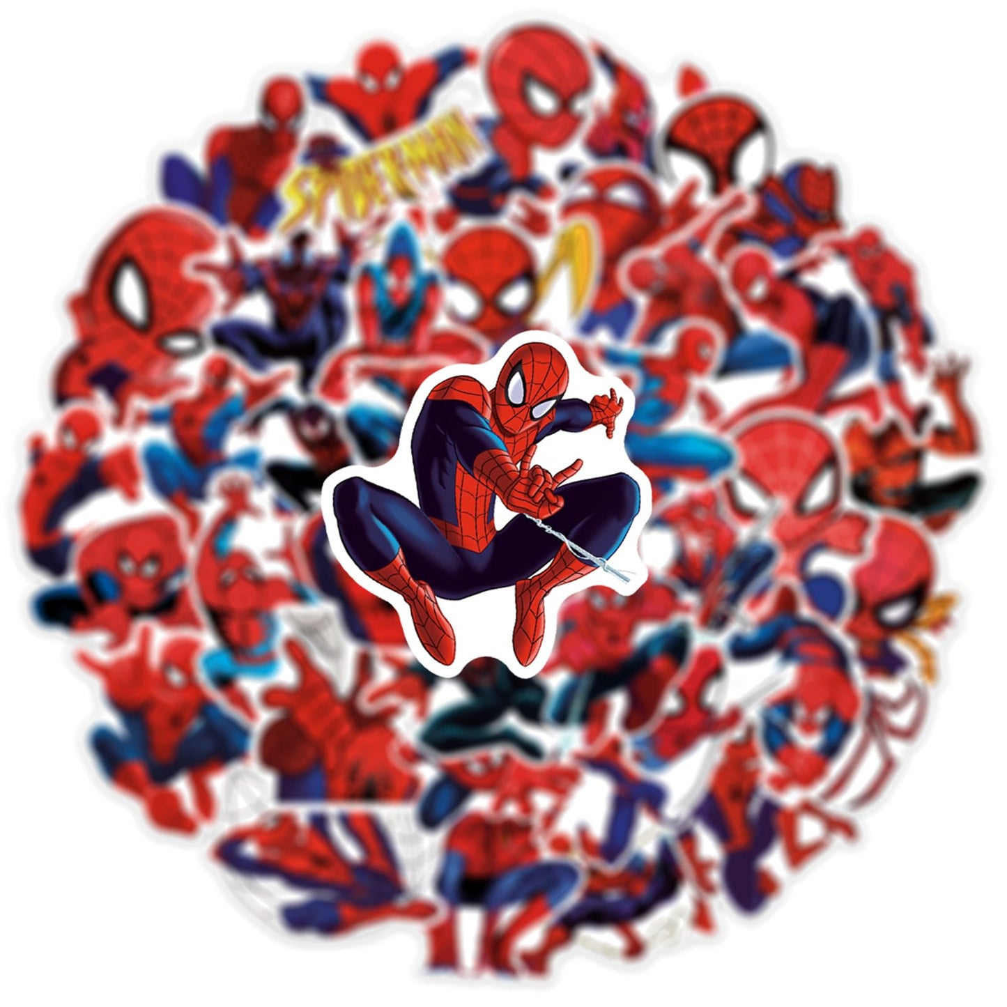 YONGAI Spiderman Sticker Pack 50Pcs – Waterproof Vinyl Decals for Kids