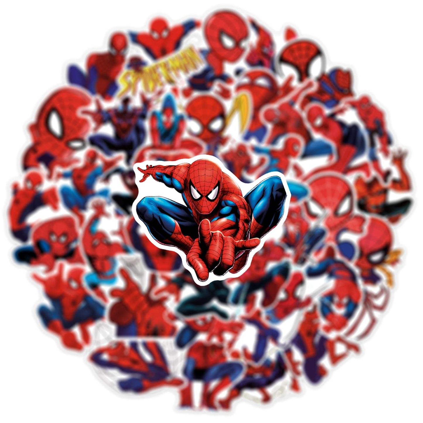 YONGAI Spiderman Sticker Pack 50Pcs – Waterproof Vinyl Decals for Kids