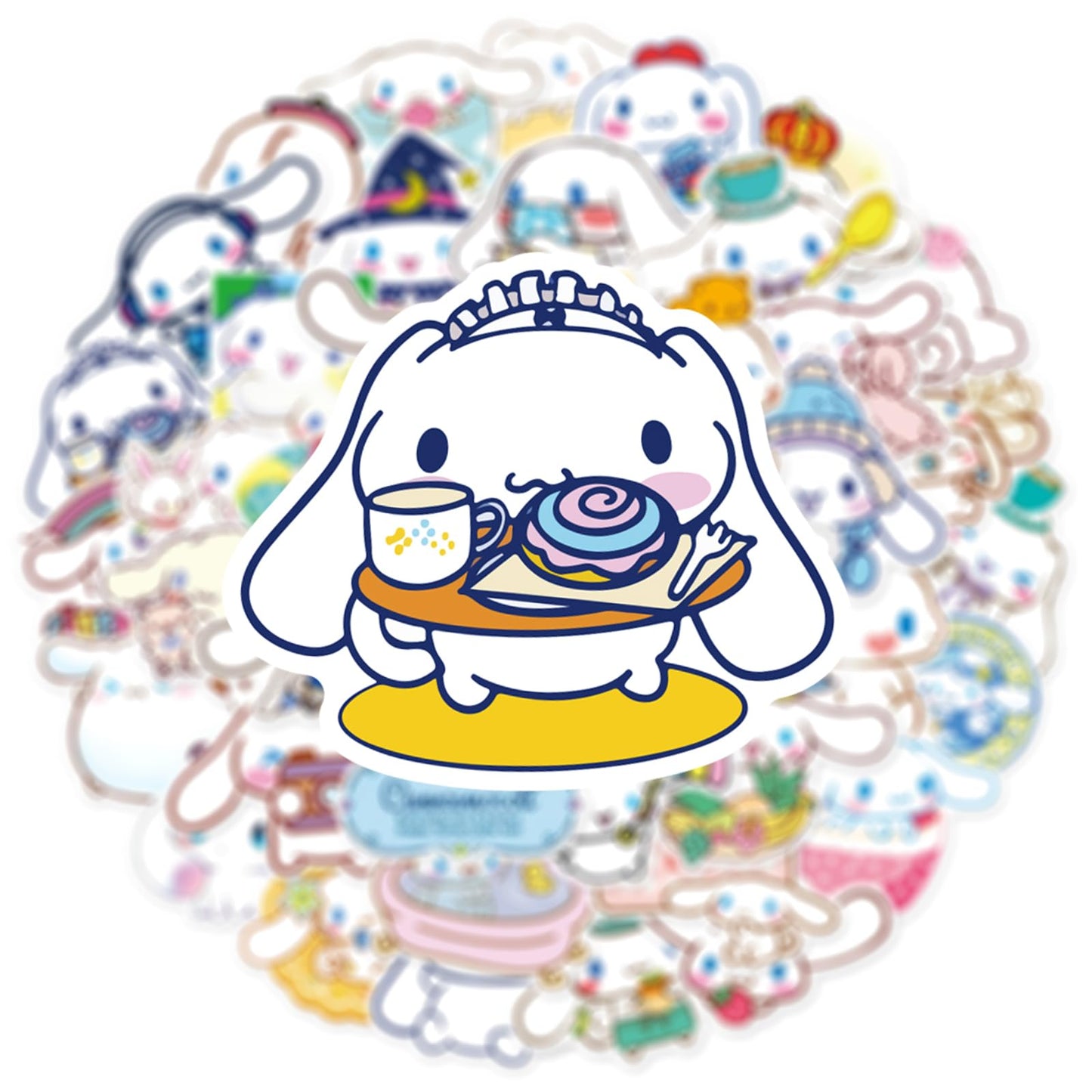 YONGAI 50Pcs Cute Cinnamoroll Stickers – Waterproof Vinyl Decals Pack