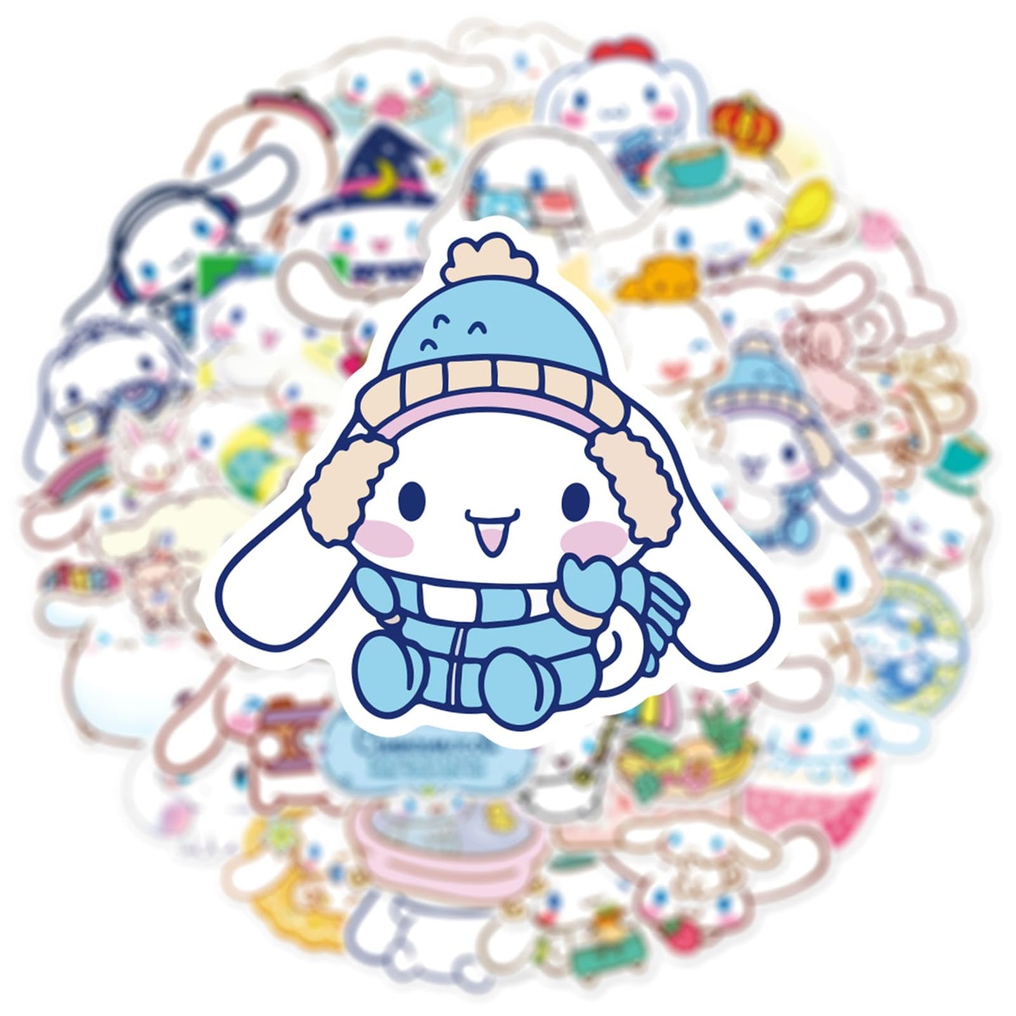 YONGAI 50Pcs Cute Cinnamoroll Stickers – Waterproof Vinyl Decals Pack
