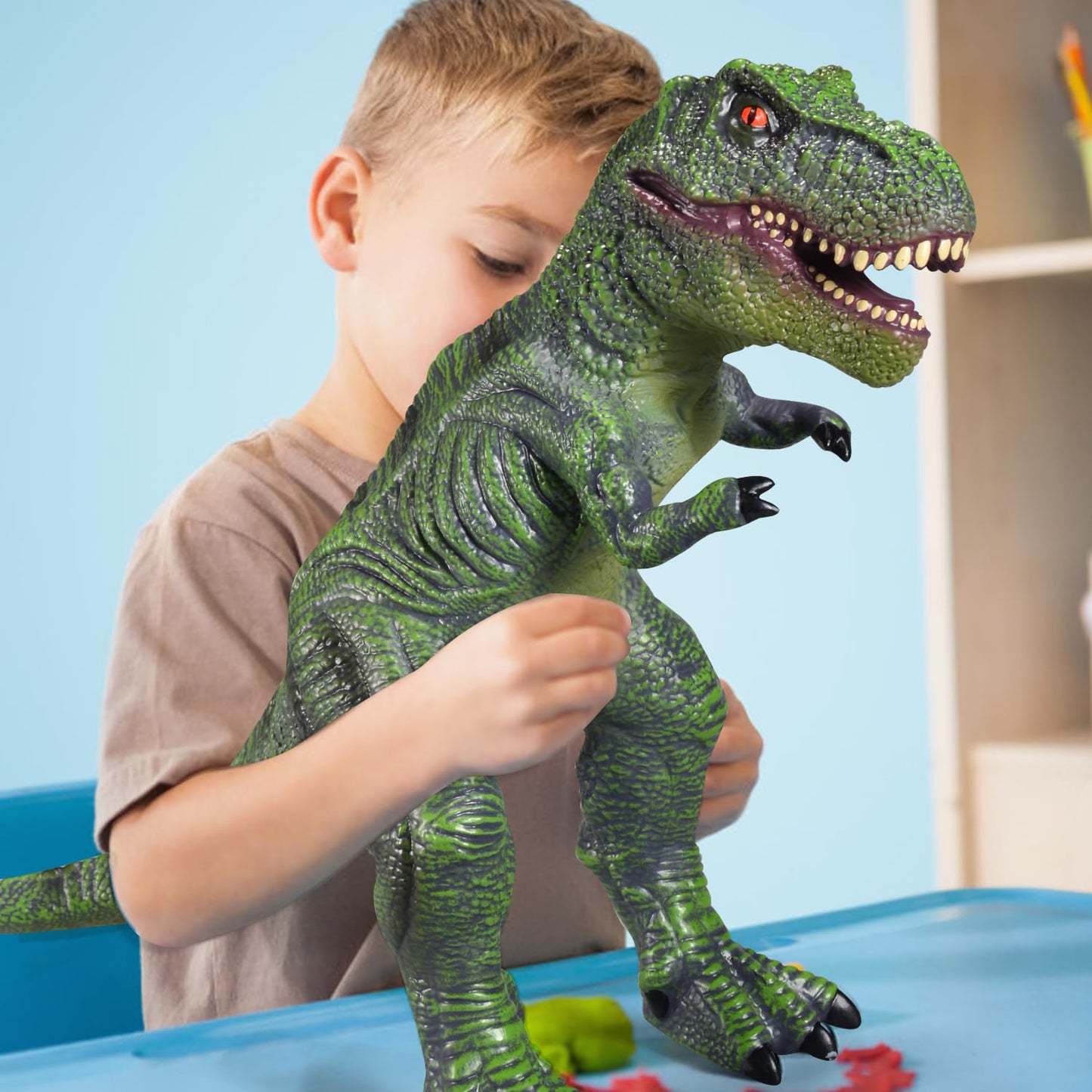 YONGJULE 28-Inch Tyrannosaurus Rex Inflatable Dinosaur Toy for Kids