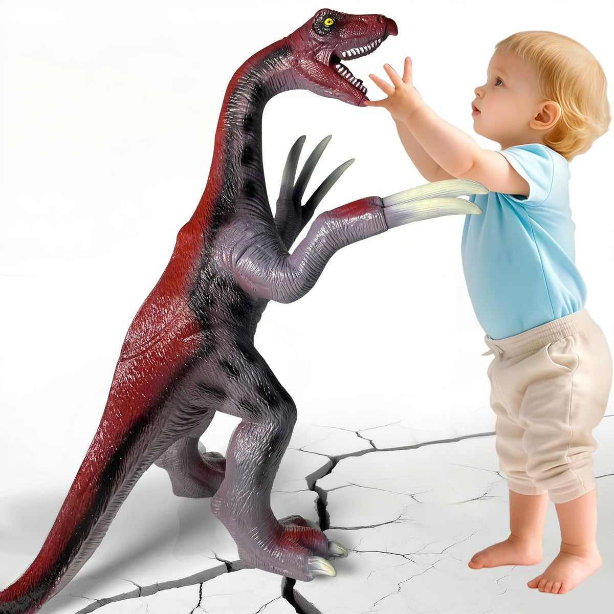 YONGJULE 29-Inch Therizinosaurus Inflatable Dinosaur Toy for Kids