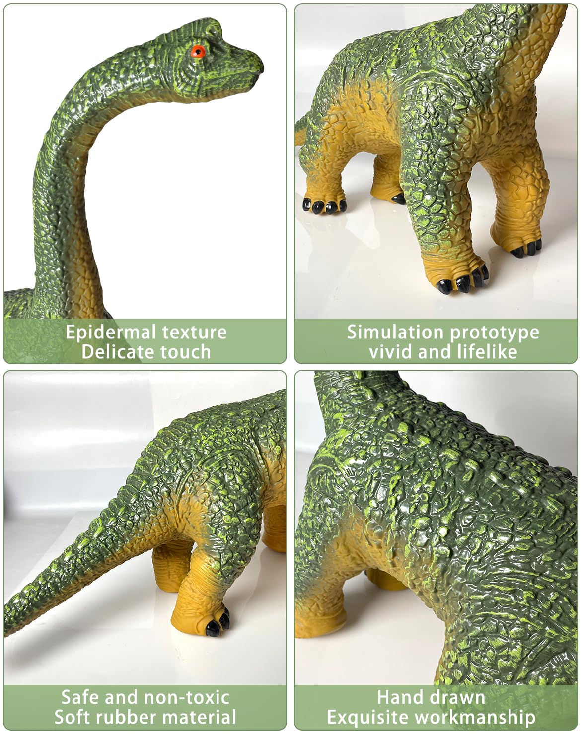 YONGJULE Big Brachiosaurus 32-Inch Inflatable Dinosaur Toy – Safe, Realistic Play