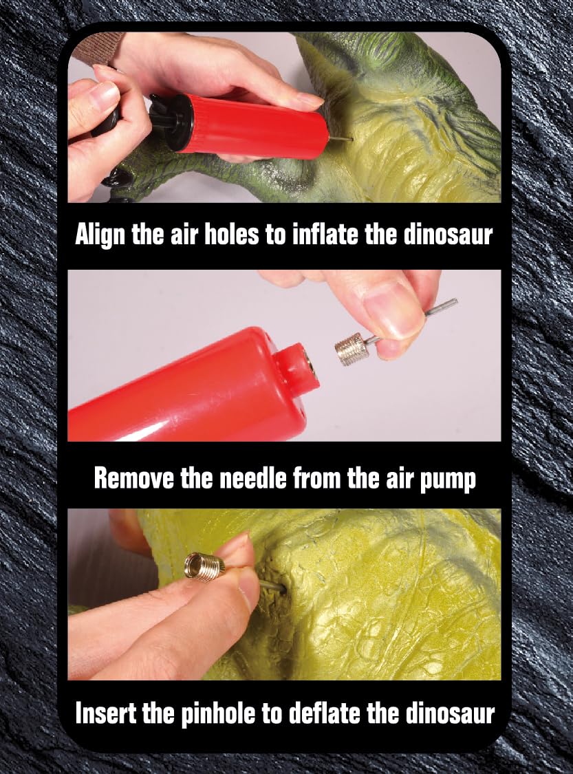 YONGJULE Toddler Big Dinosaur Toy – 29-Inch Giganotosaurus, Giant Safe Inflatable Dino for Kids