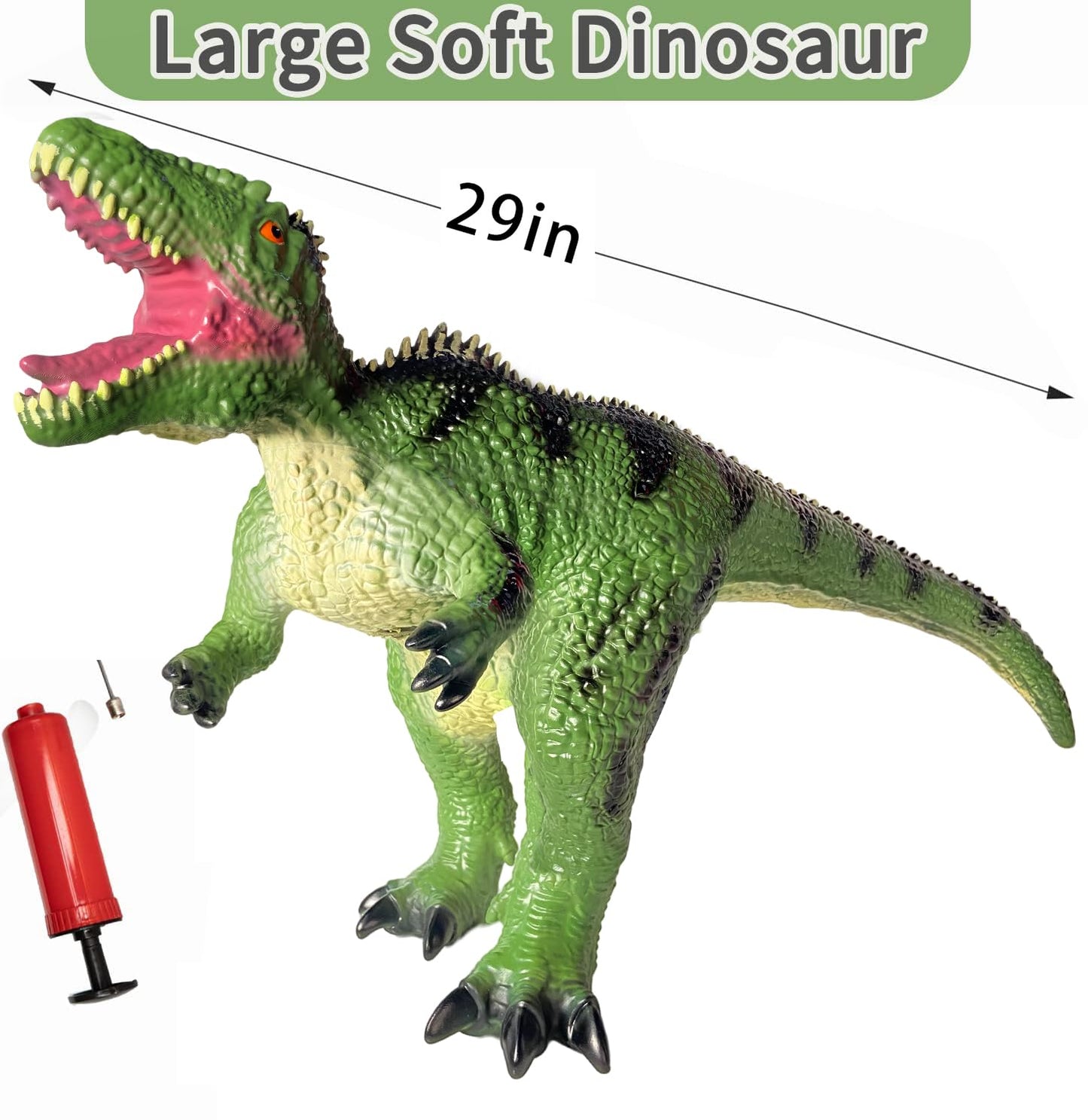 YONGJULE Toddler Big Dinosaur Toy – 29-Inch Giganotosaurus, Giant Safe Inflatable Dino for Kids