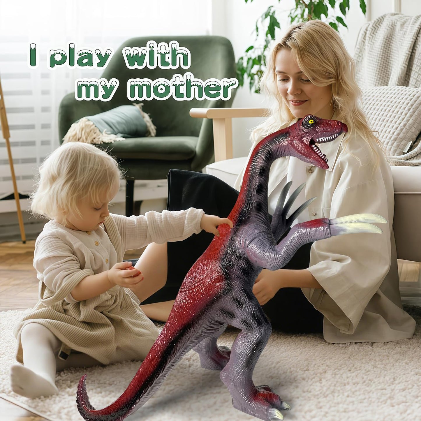 YONGJULE 29-Inch Therizinosaurus Inflatable Dinosaur Toy for Kids