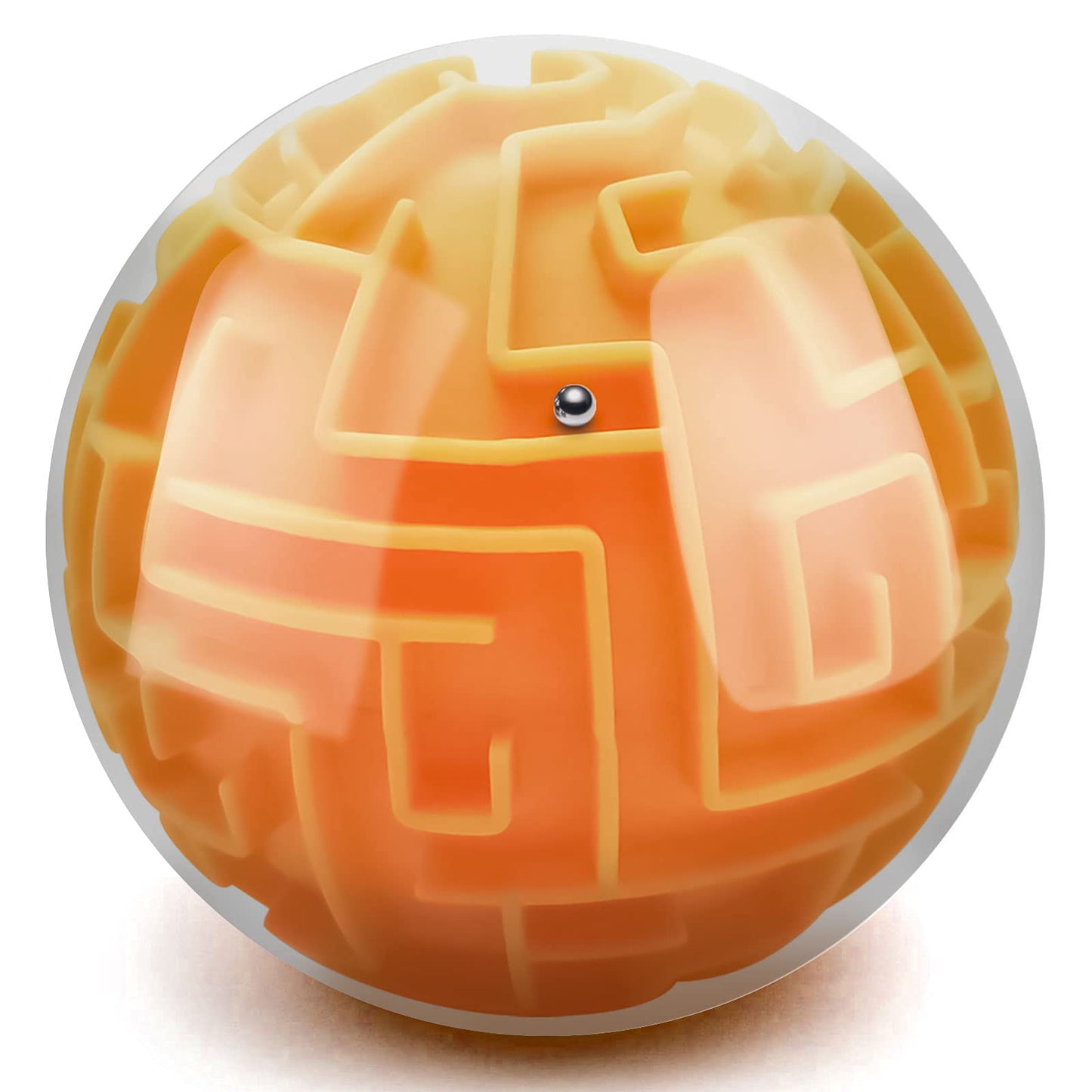 YongnKids Amaze 3D Memory Maze Ball — Portable Brain Teaser Puzzle (Orange)