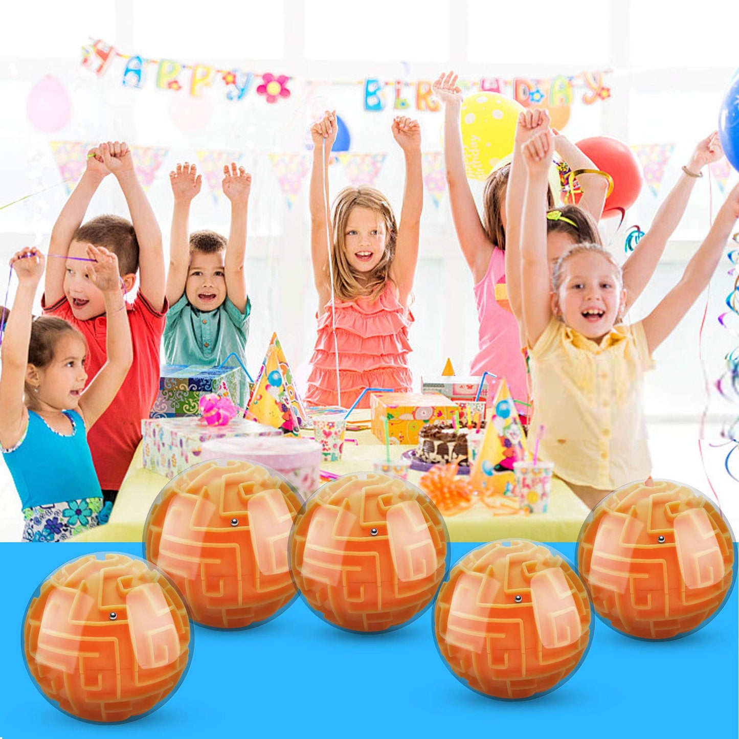 YongnKids Amaze 3D Memory Maze Ball — Portable Brain Teaser Puzzle (Orange)