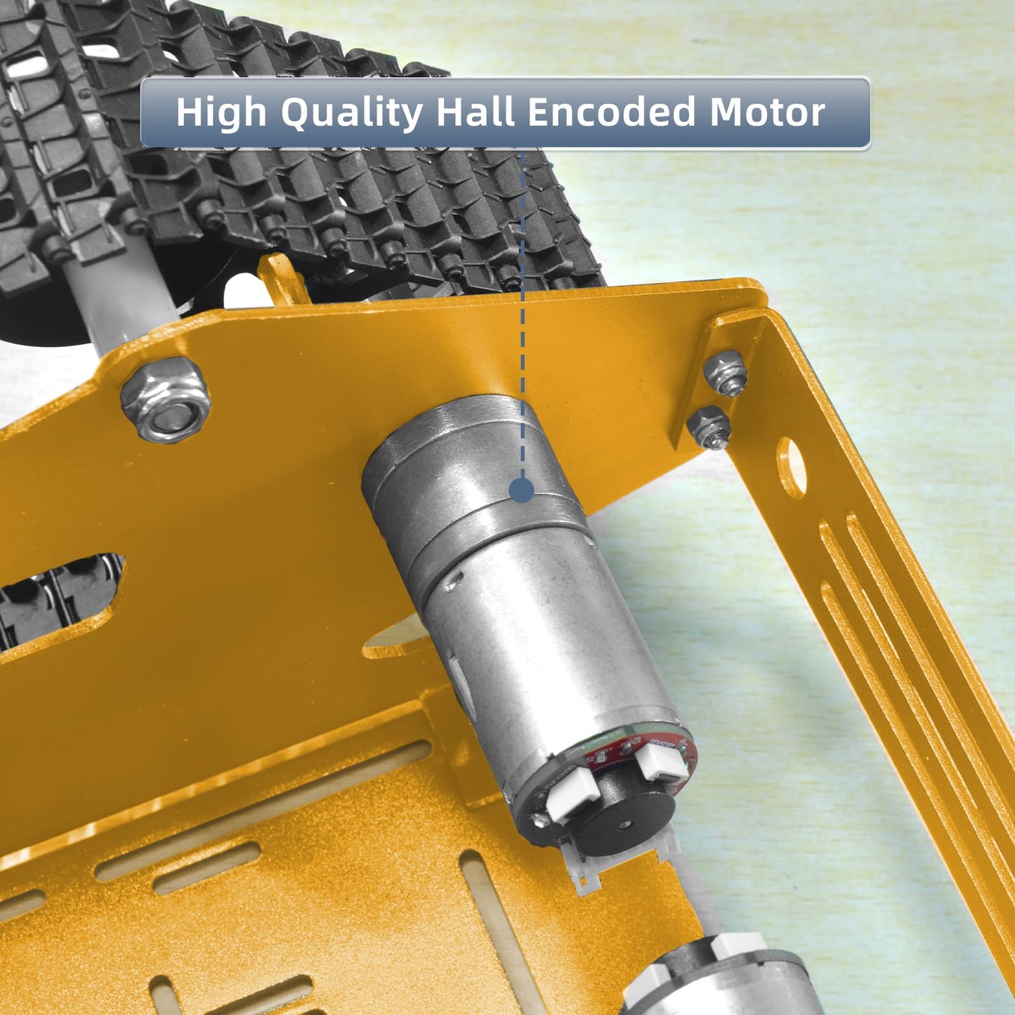 YonPhsy Tank Car Chassis with Encoder Motor – Full-Metal Robot Platform for Raspberry Pi, Arduino, Jetson