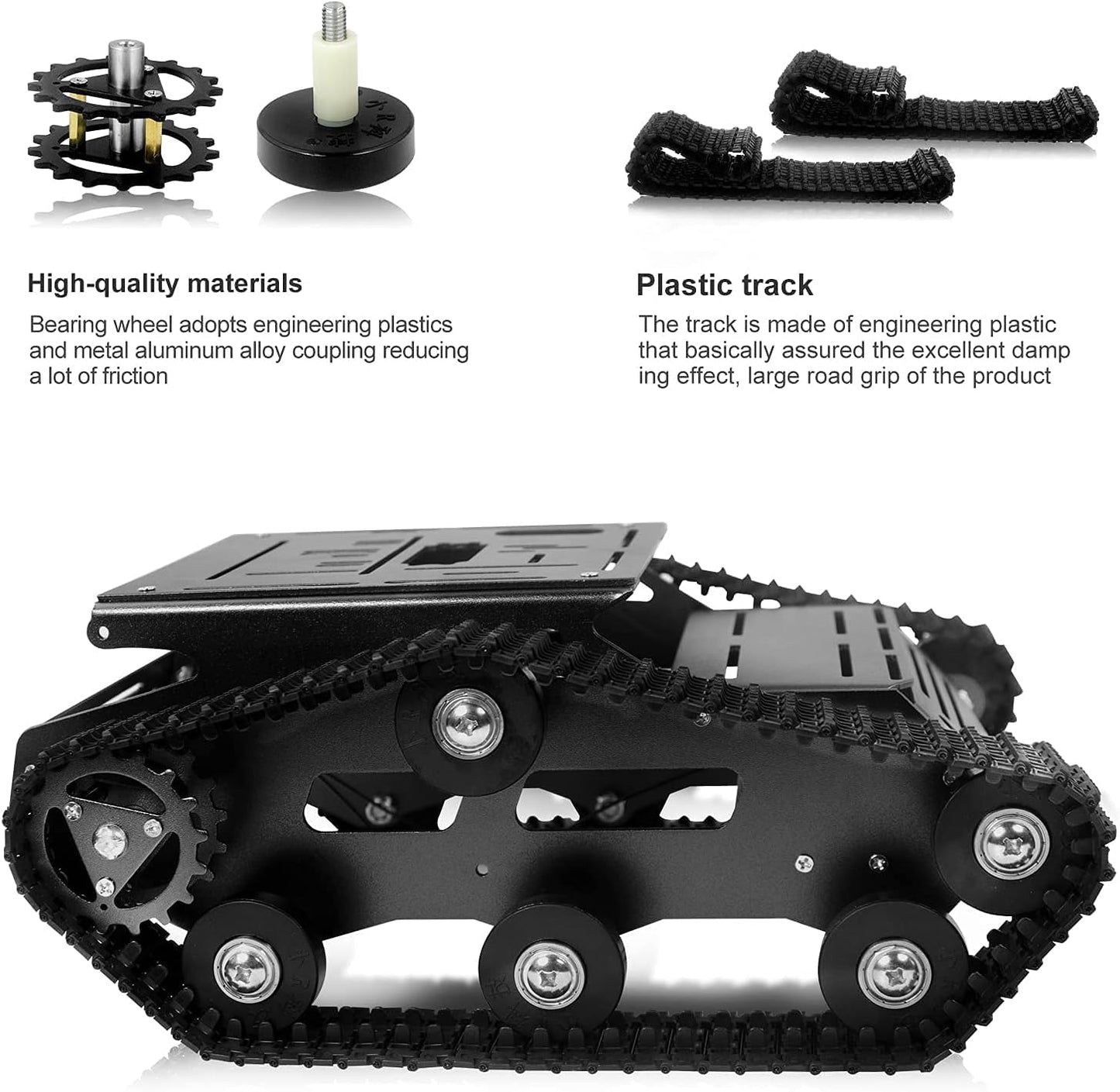 YonPhsy Tank Chassis with Motor — Full-Metal Robotic Track Platform for DIY Robots