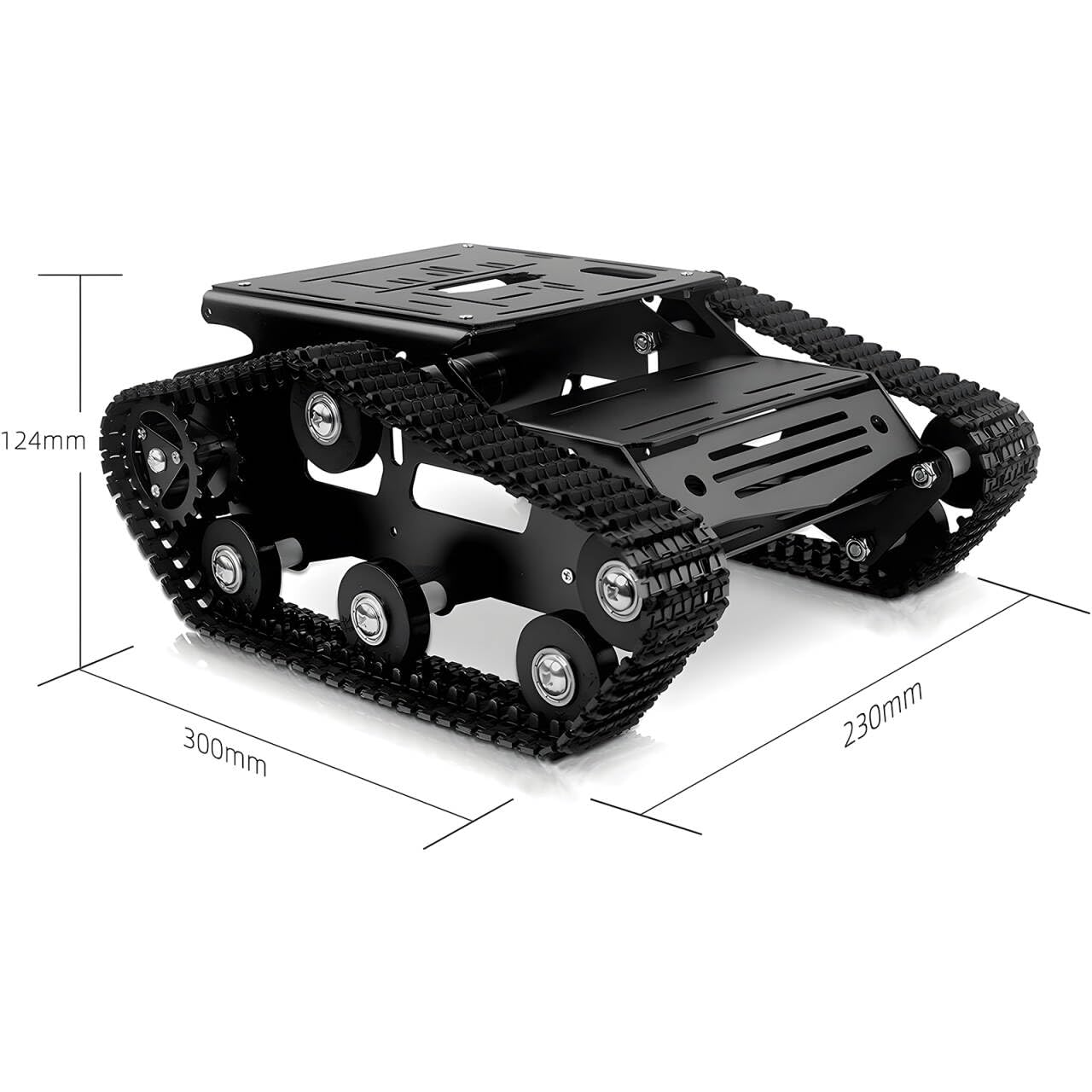 YonPhsy Tank Chassis with Motor — Full-Metal Robotic Track Platform for DIY Robots