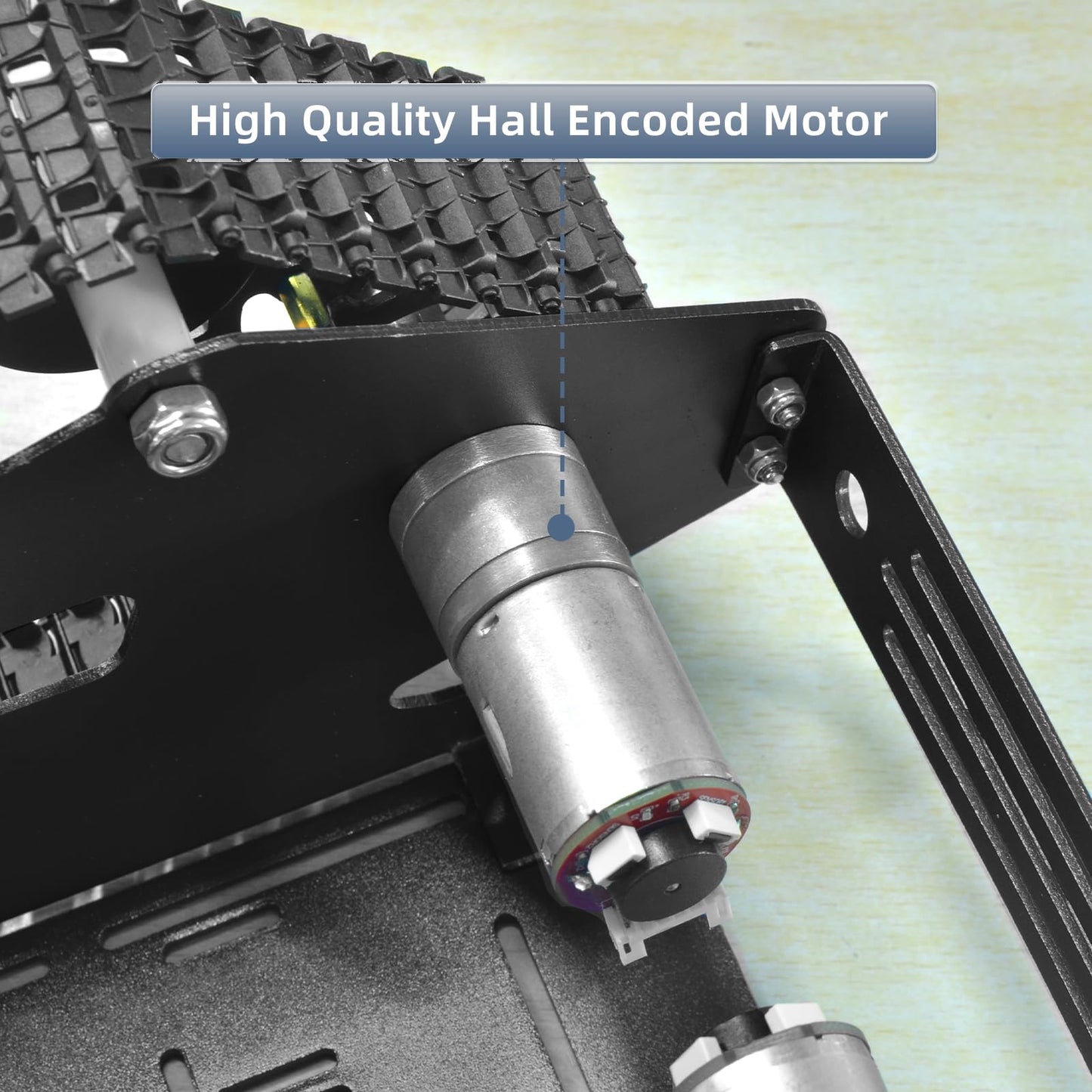 YonPhsy Tank Chassis with Motor — Full-Metal Robotic Track Platform for DIY Robots