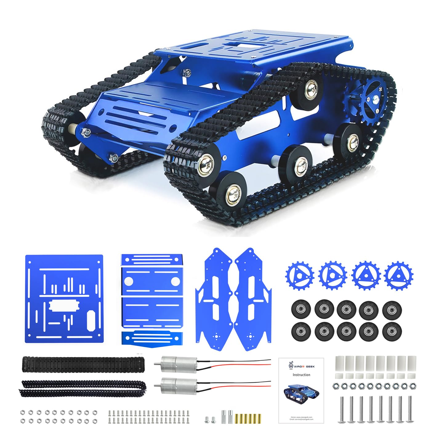 YonPhsy Tank Chassis with DC Motor – Track Robot for Pi & Arduino