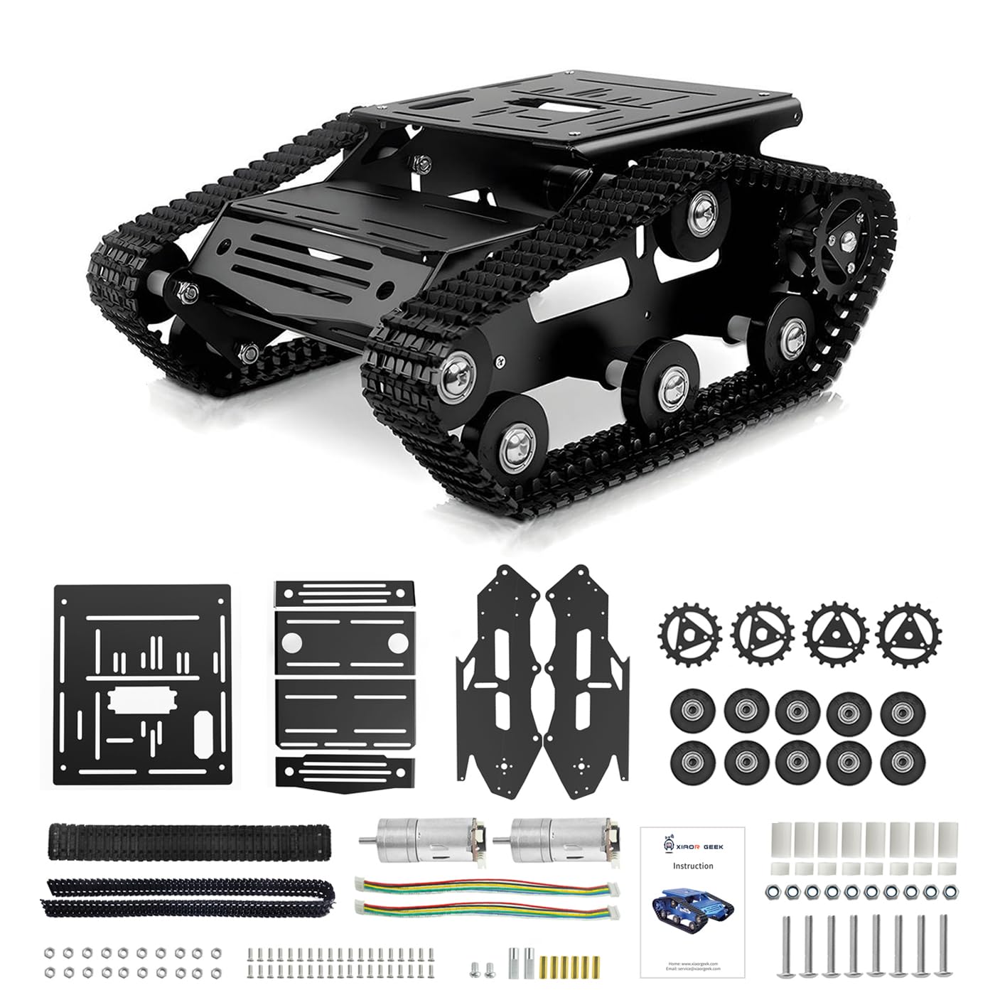 YonPhsy Tank Chassis with Motor — Full-Metal Robotic Track Platform for DIY Robots