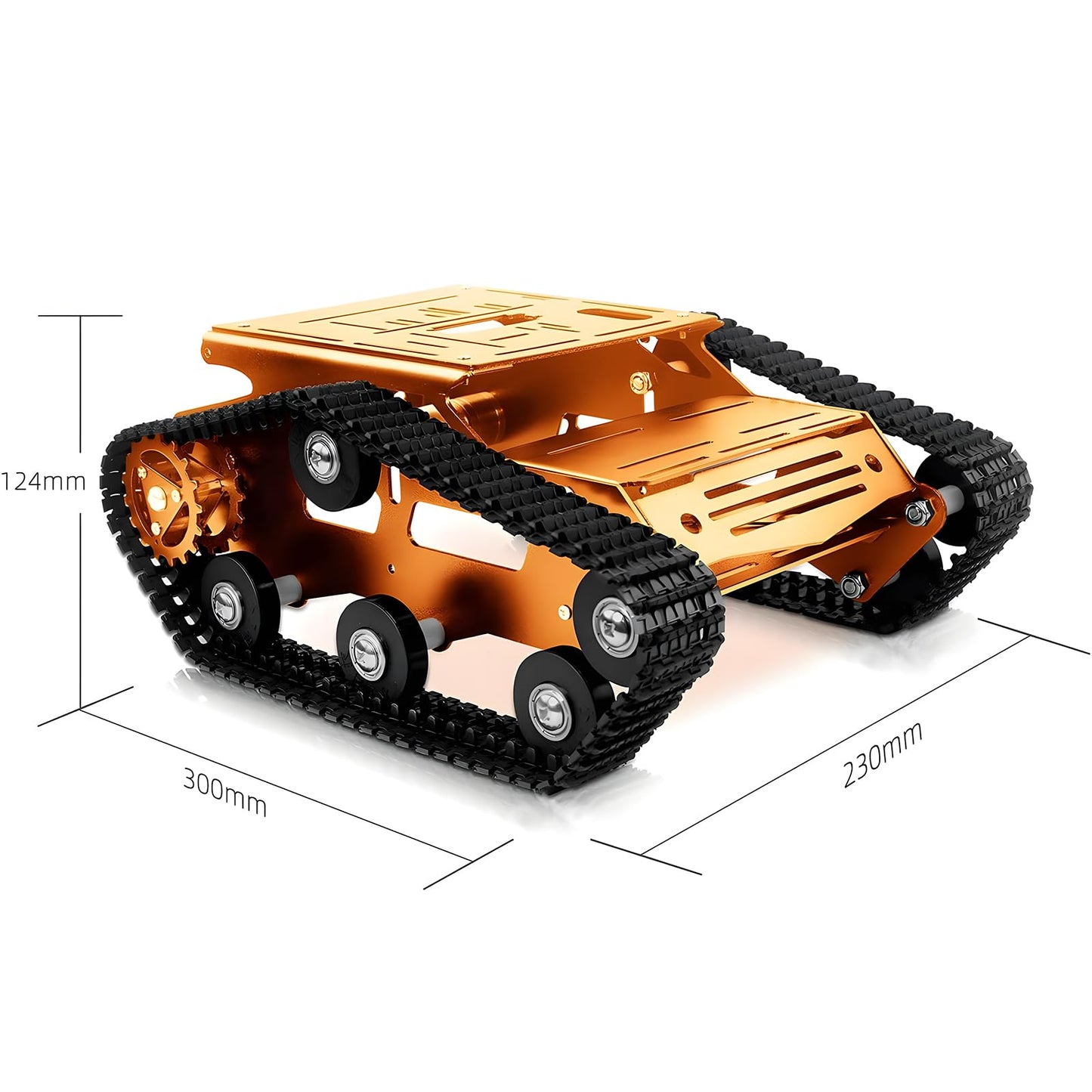 YonPhsy Tank Car Chassis with Encoder Motor – Full-Metal Robot Platform for Raspberry Pi, Arduino, Jetson
