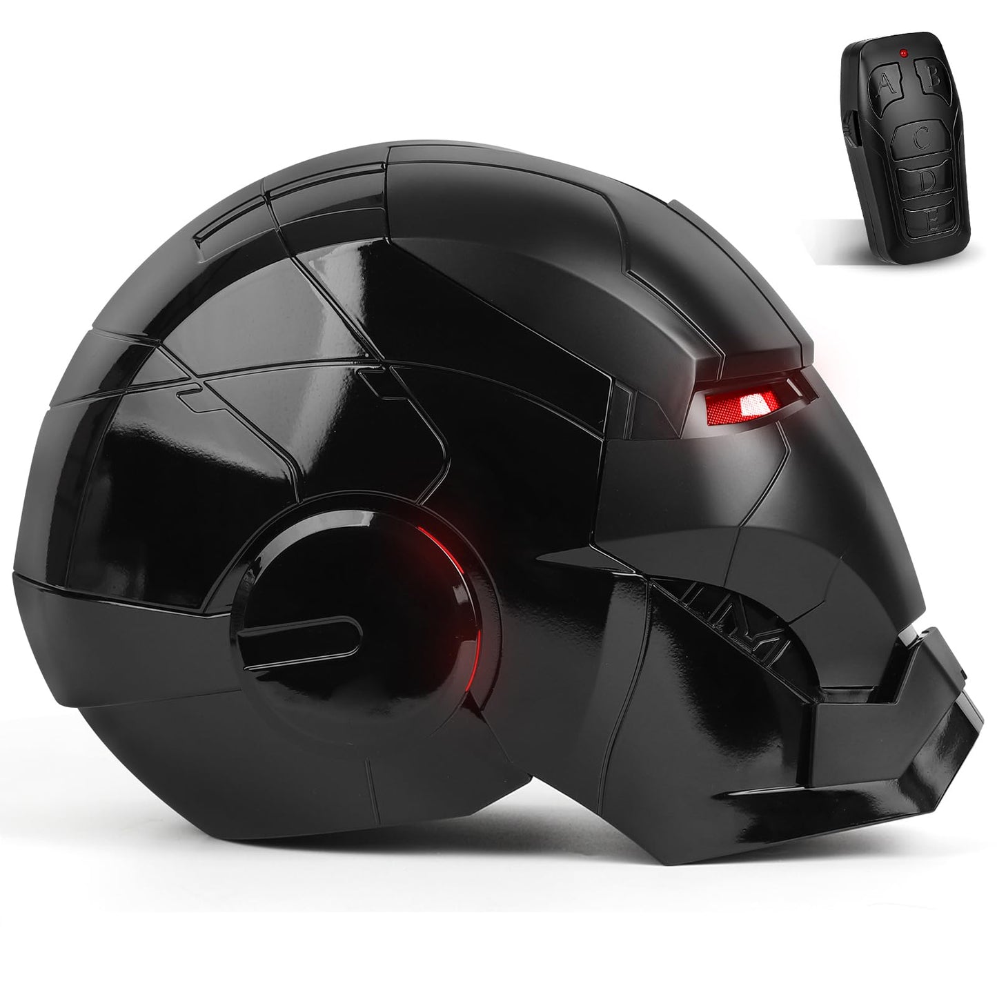 YONTYEQ MK5 Black Edition Iron Hero Helmet – 1:1 Wearable Cosplay with LED Eyes, Voice & Remote