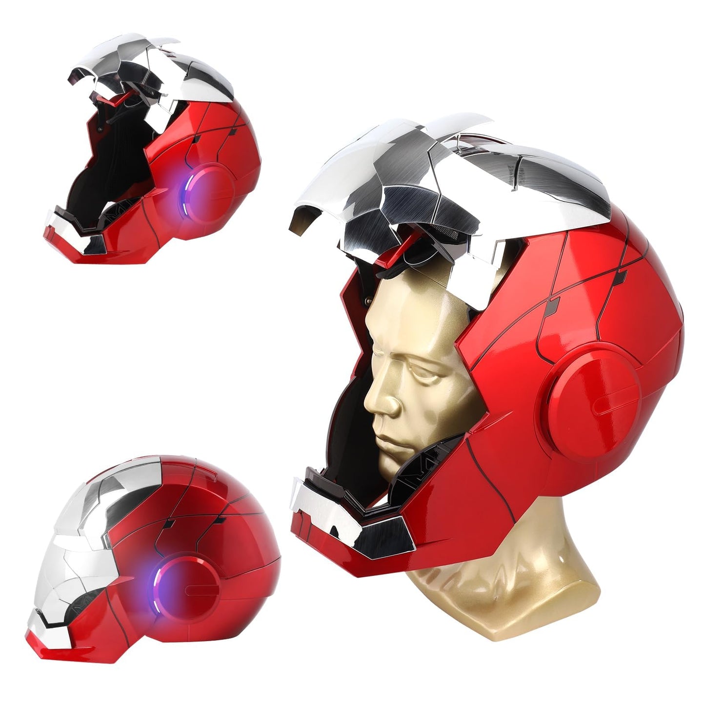 YONTYEQ MK5 Iron-Man Helmet – 1:1 Wearable, Voice & Remote, LED Eyes