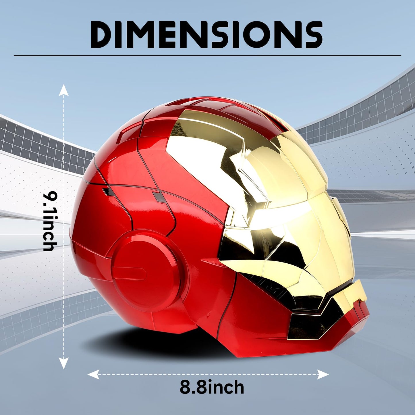 YONTYEQ Iron Hero MK5 1:1 Wearable Helmet – Voice, Touch & Remote with LED Eyes