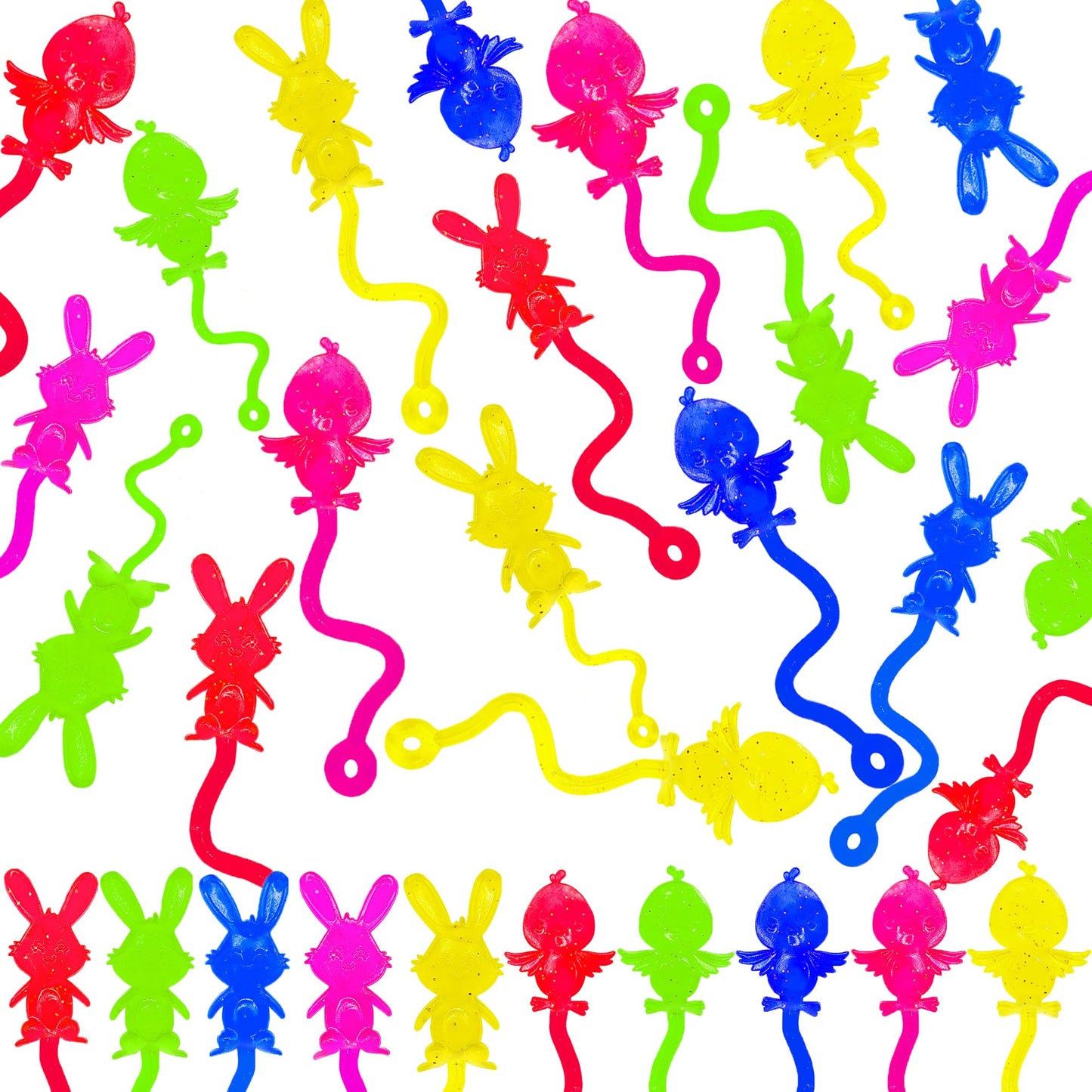 YOOBABOO 30pcs Sticky Hands – Rabbit & Chick Party Favors