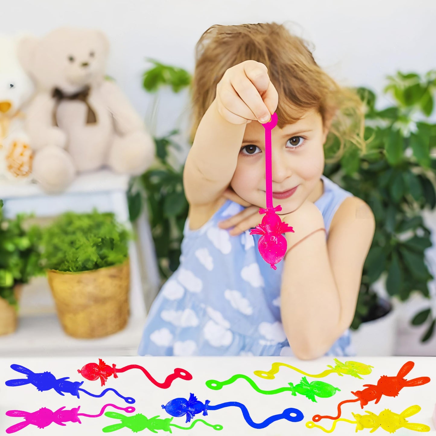 YOOBABOO 30pcs Sticky Hands – Rabbit & Chick Party Favors