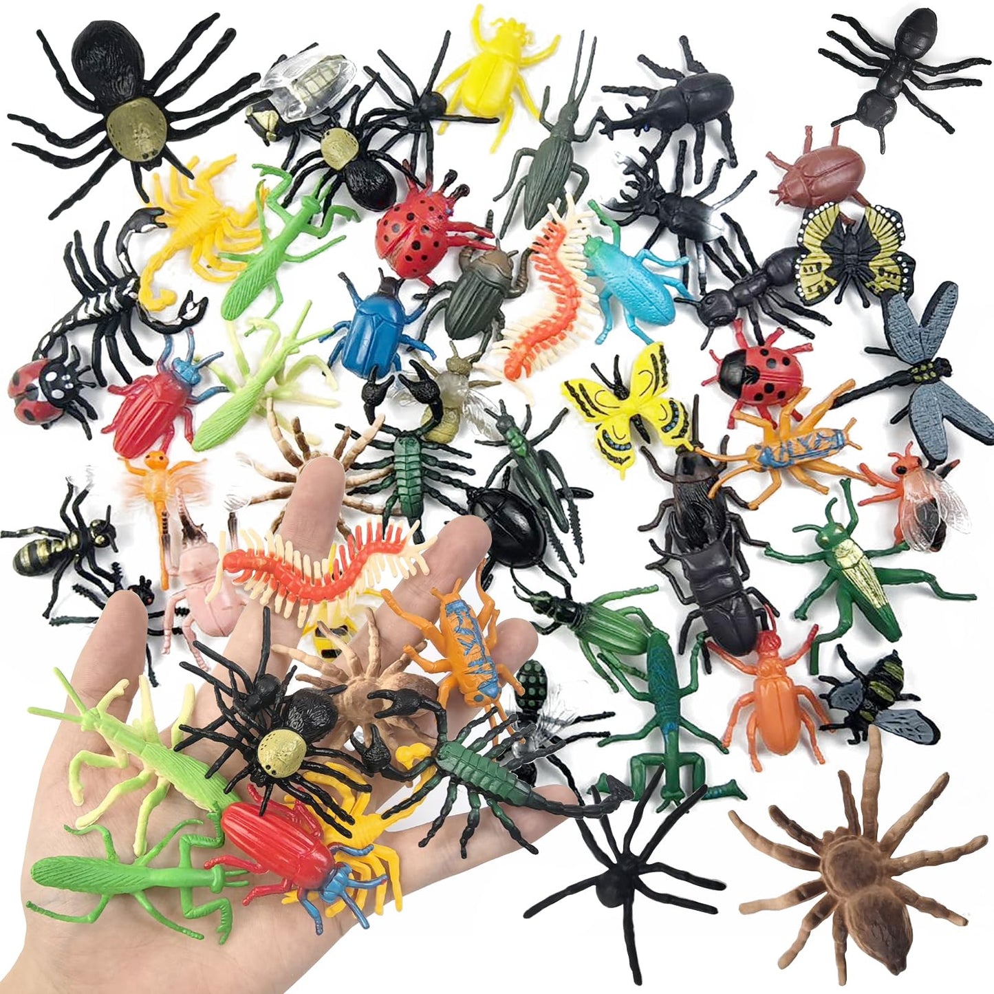 YOOHUA 48PCS Mini Bug Toys - Lifelike Insects for Kids, Party Favors & Educational Play