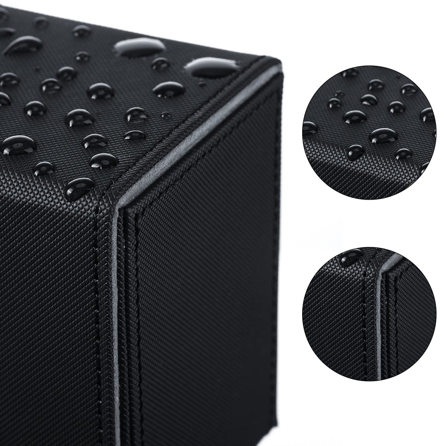 Yookeer 4-Piece Leather Deck Card Box Set – Holds 100 Cards, PU Leather, Magnet Closure, MTG Commander Ready (Black, Purple, Yellow, White)