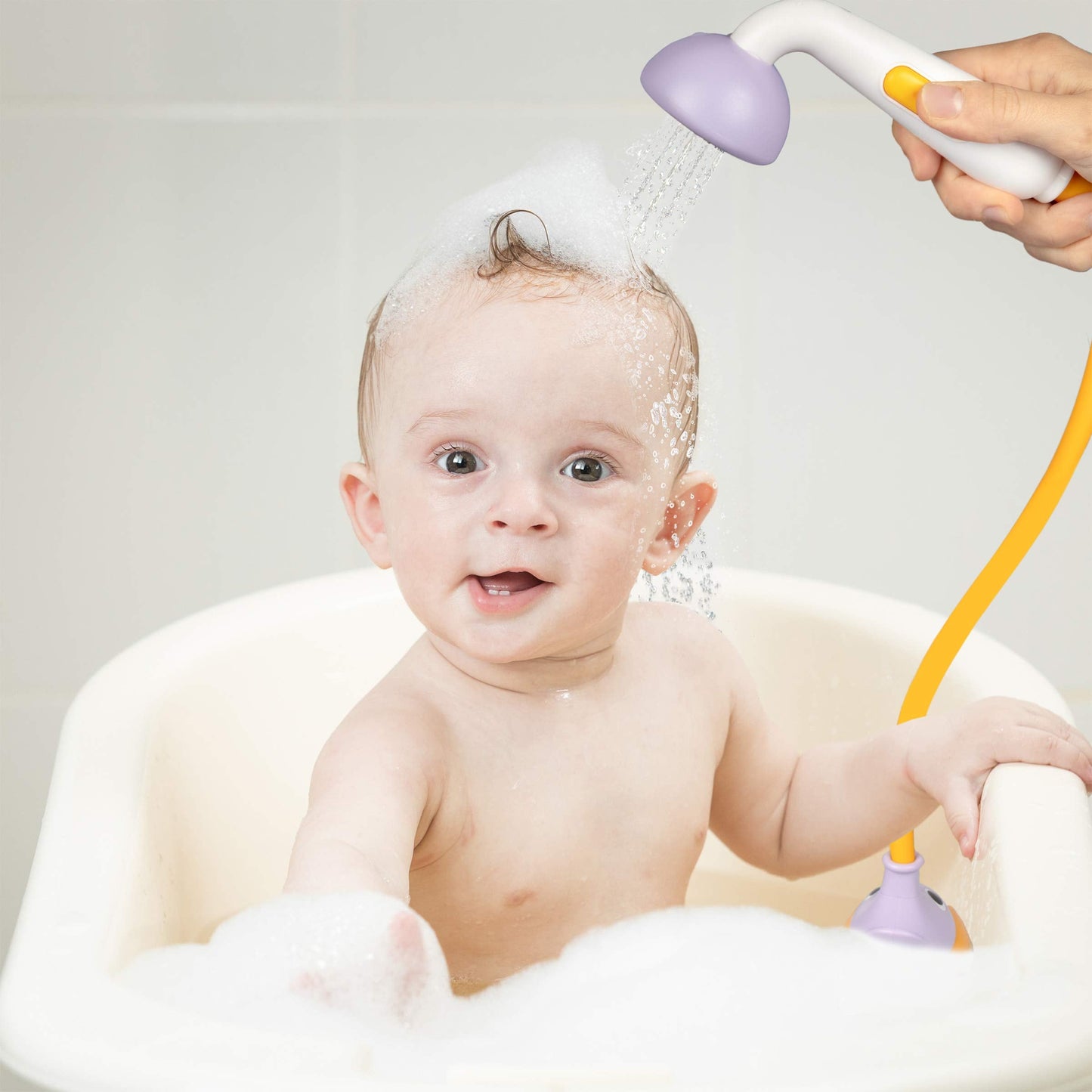 Yookidoo Baby Bath Shower Head — Elephant Water Pump & Trunk Spout (Tub or Sink)