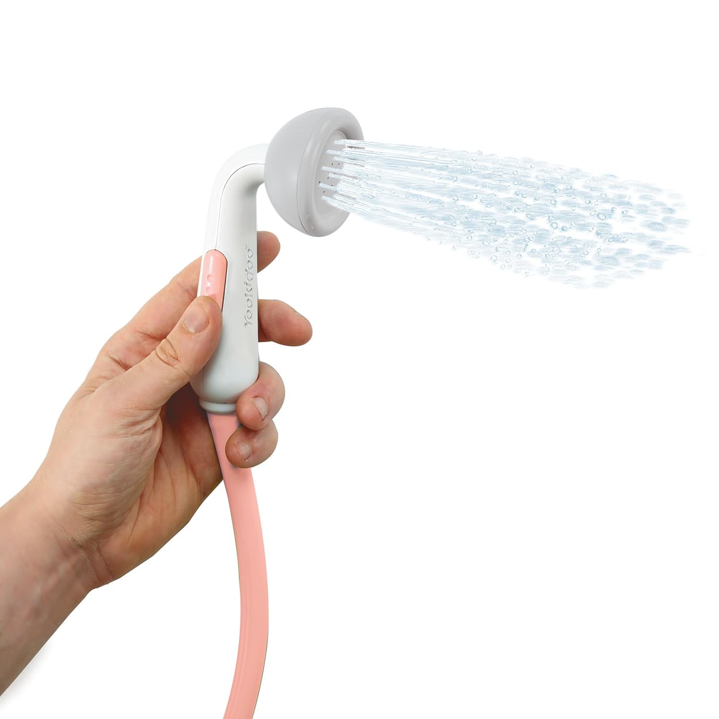Yookidoo Baby Bath Shower Head - Elephant Rinser for Newborns in Tub or Sink (Pink)