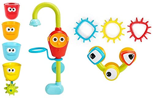 Yookidoo Bay Bath Toddler Toys – Spin N Sort Spout Pro, 3 Cups & Spinning Gears