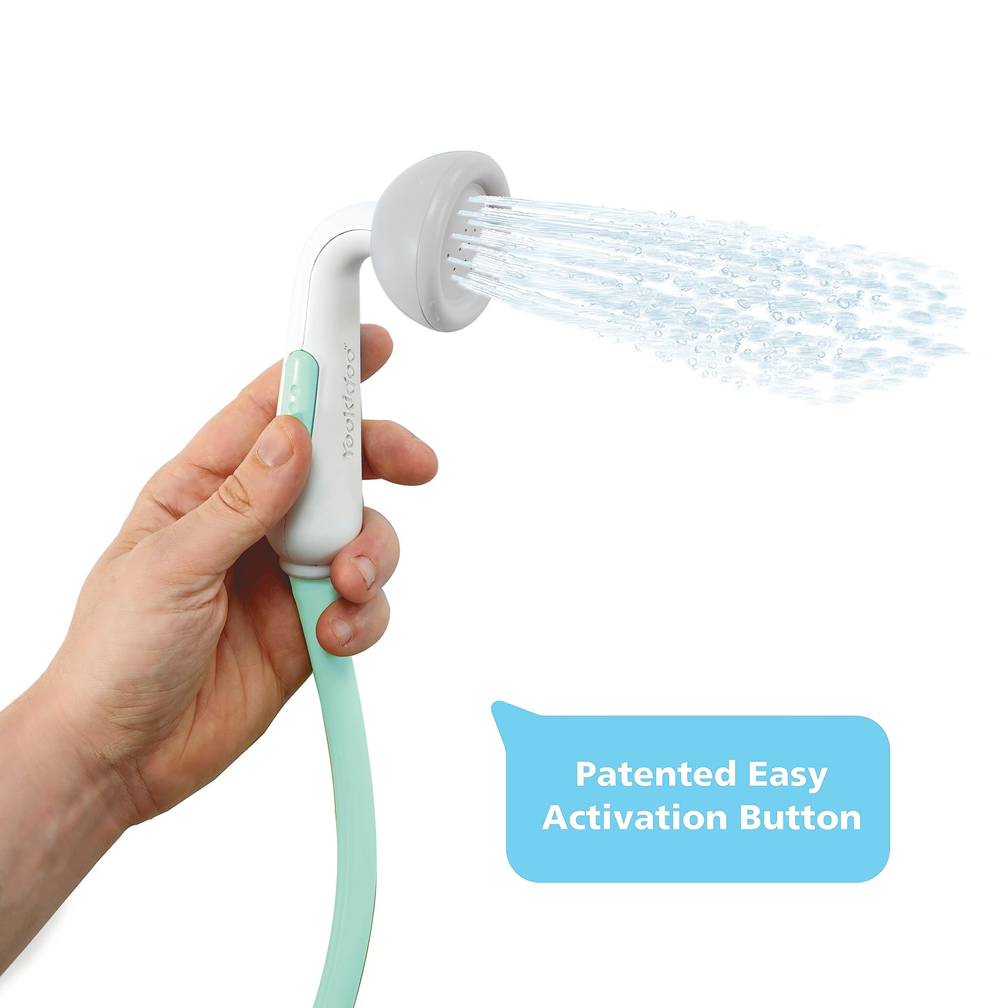Yookidoo Baby Bath Shower Head – Elephant Trunk Rinser with Dual Knobs