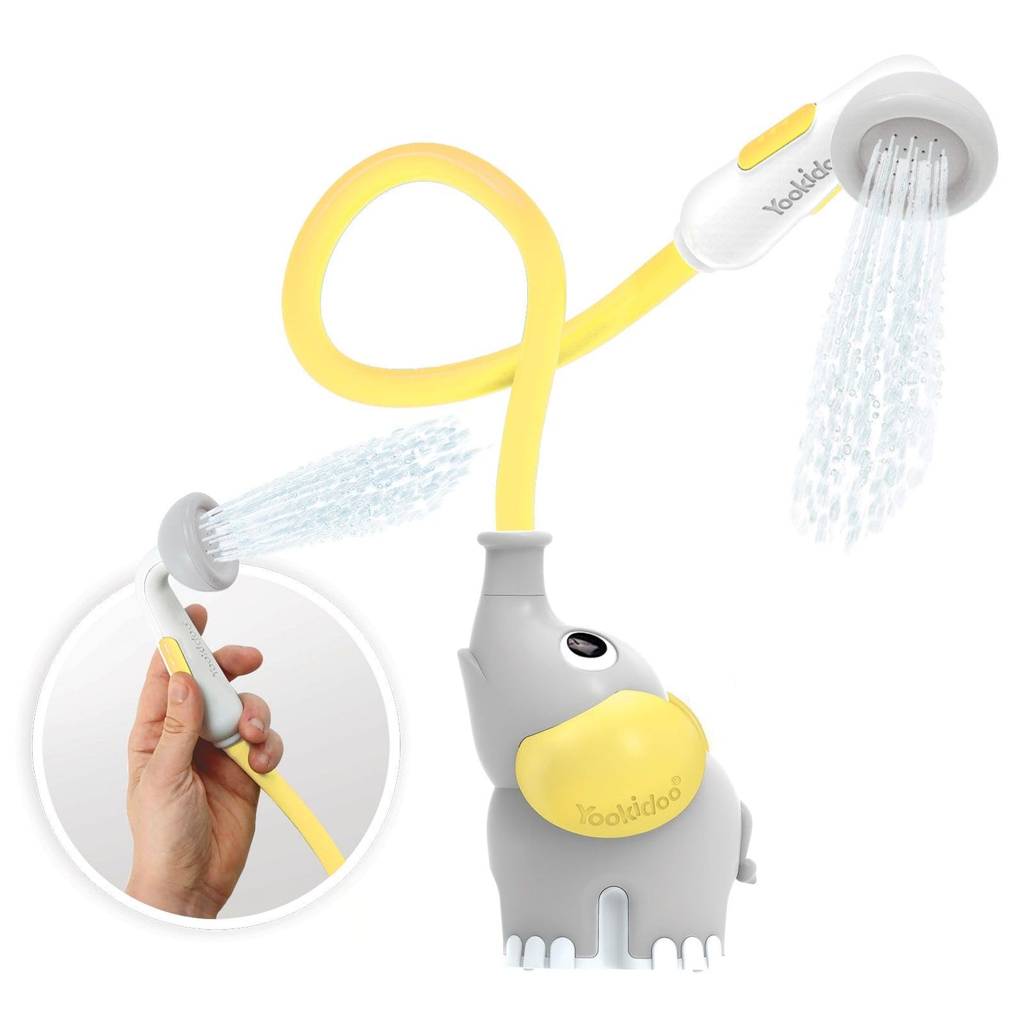 Yookidoo Baby Bath Shower Head – Elephant Trunk Sprayer for Gentle, Fun Bathtime