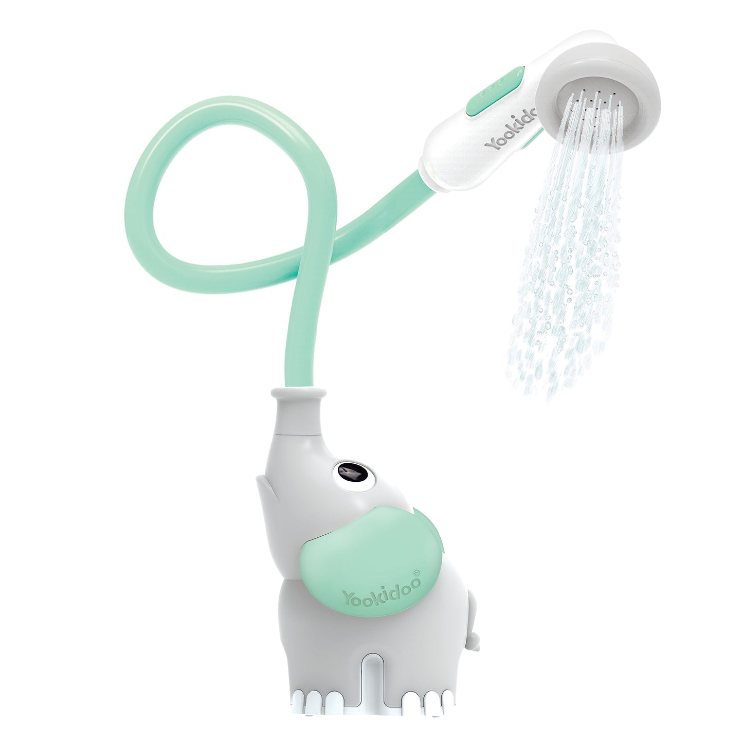 Yookidoo Baby Bath Shower Head – Elephant Trunk Rinser with Dual Knobs