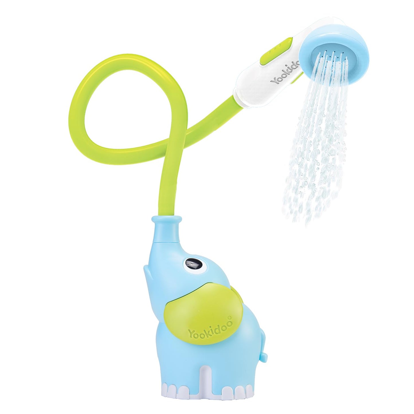 Yookidoo Baby Bath Shower Head: Elephant Rinser with Trunk Spray for Newborns
