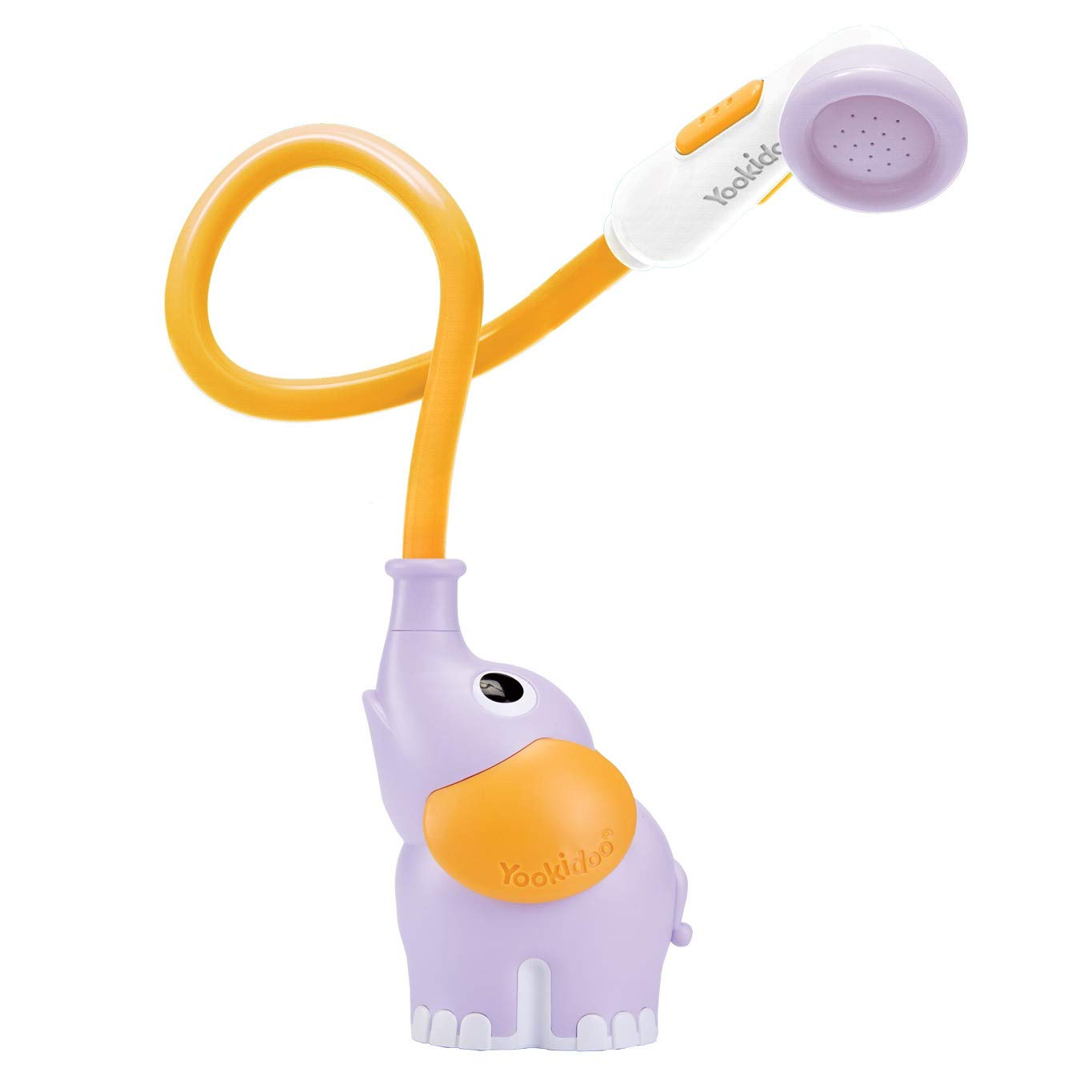 Yookidoo Baby Bath Shower Head — Elephant Water Pump & Trunk Spout (Tub or Sink)