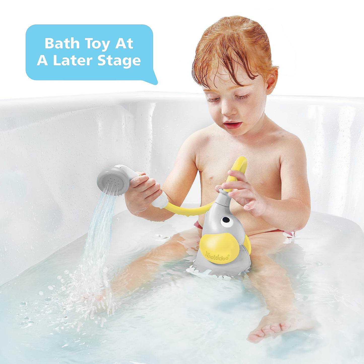 Yookidoo Baby Bath Shower Head – Elephant Trunk Sprayer for Gentle, Fun Bathtime