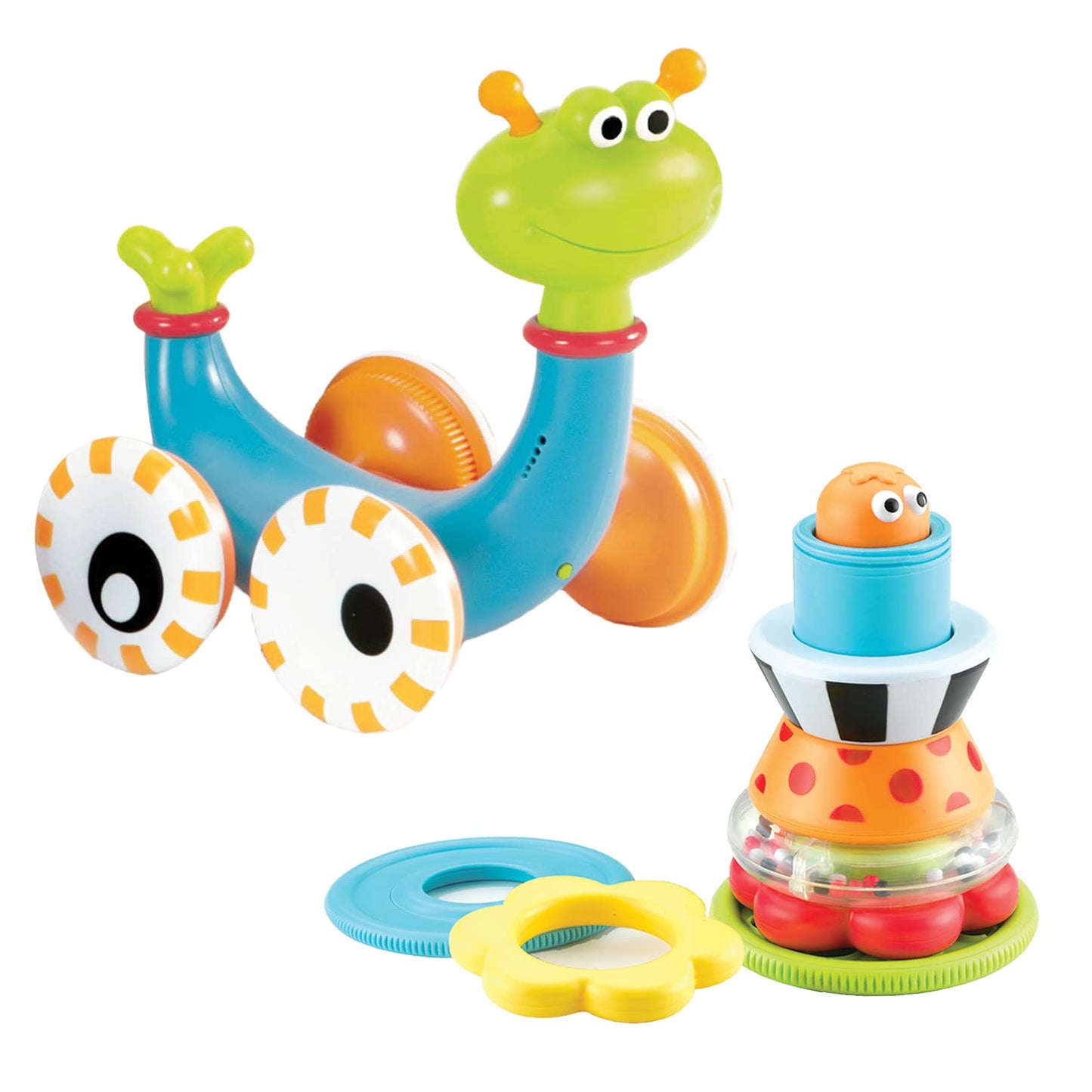 Yookidoo Musical Crawl 'N' Go Snail Toy with Stacker – Encourages Crawling & Walking